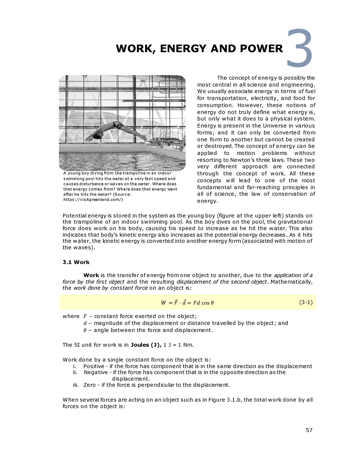 Chapter 3 Work Energy And Power 1 - WORK, ENERGY AND POWER Potential ...