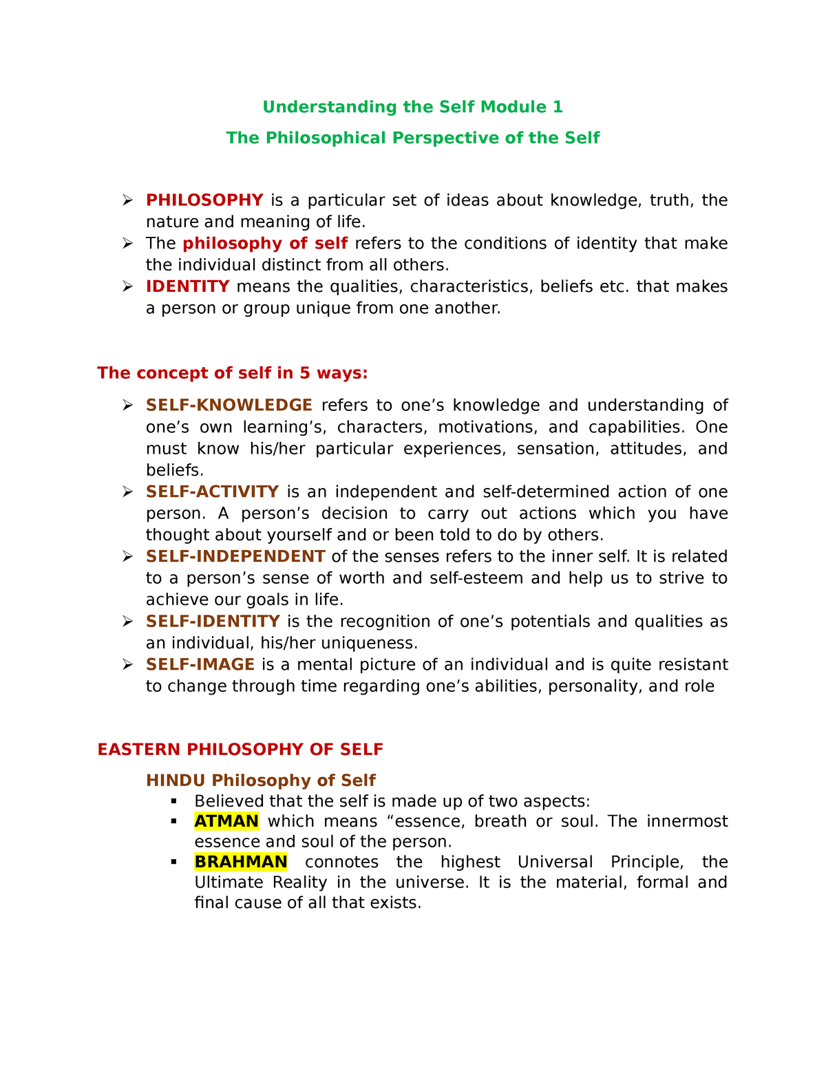 understanding-the-self-module-1-the-philosophy-of-self-refers-to-the