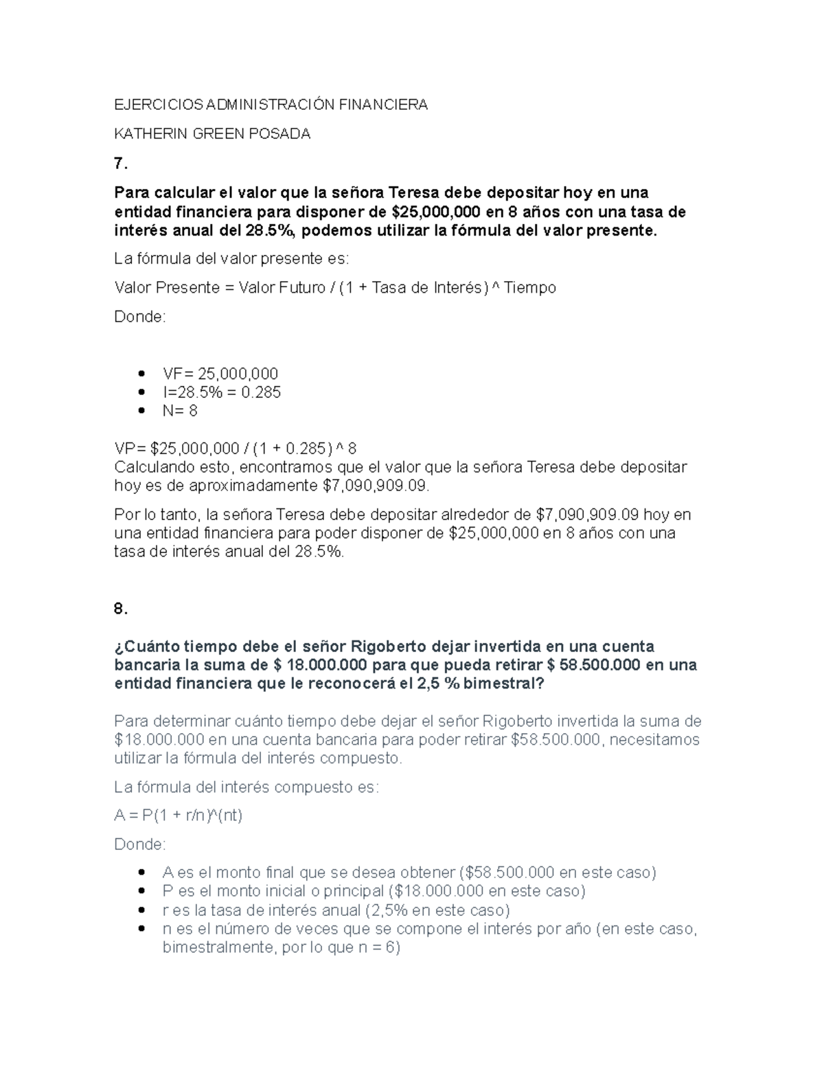 Ejercicios Administración Financiera EJE 3 - EJERCICIOS ADMINISTRACIÓN ...