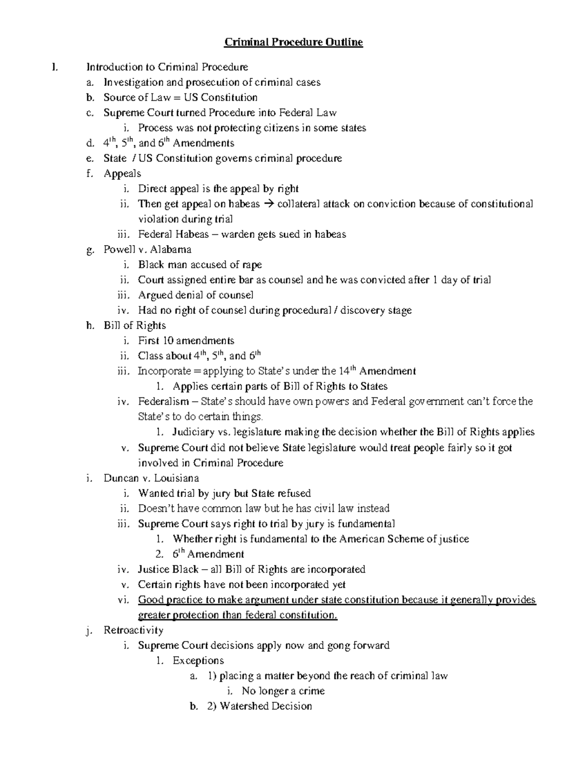 Investigation crim pro grosso 2013 - Criminal Procedure Outline I ...