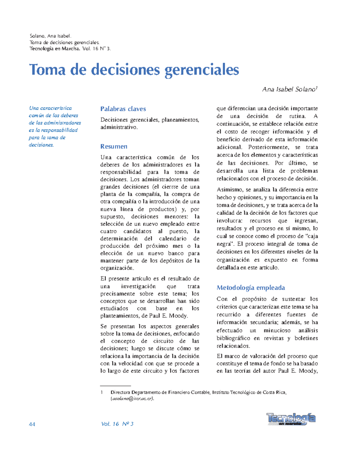 TOMA DE Decisiones Gerenciales Dialnet-DOCUMENTO DE LECTURA ...