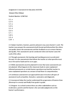 AED3701 2023 Jan-Feb Supplementary Exam QP To Be Uploaded - UNIVERSITY ...