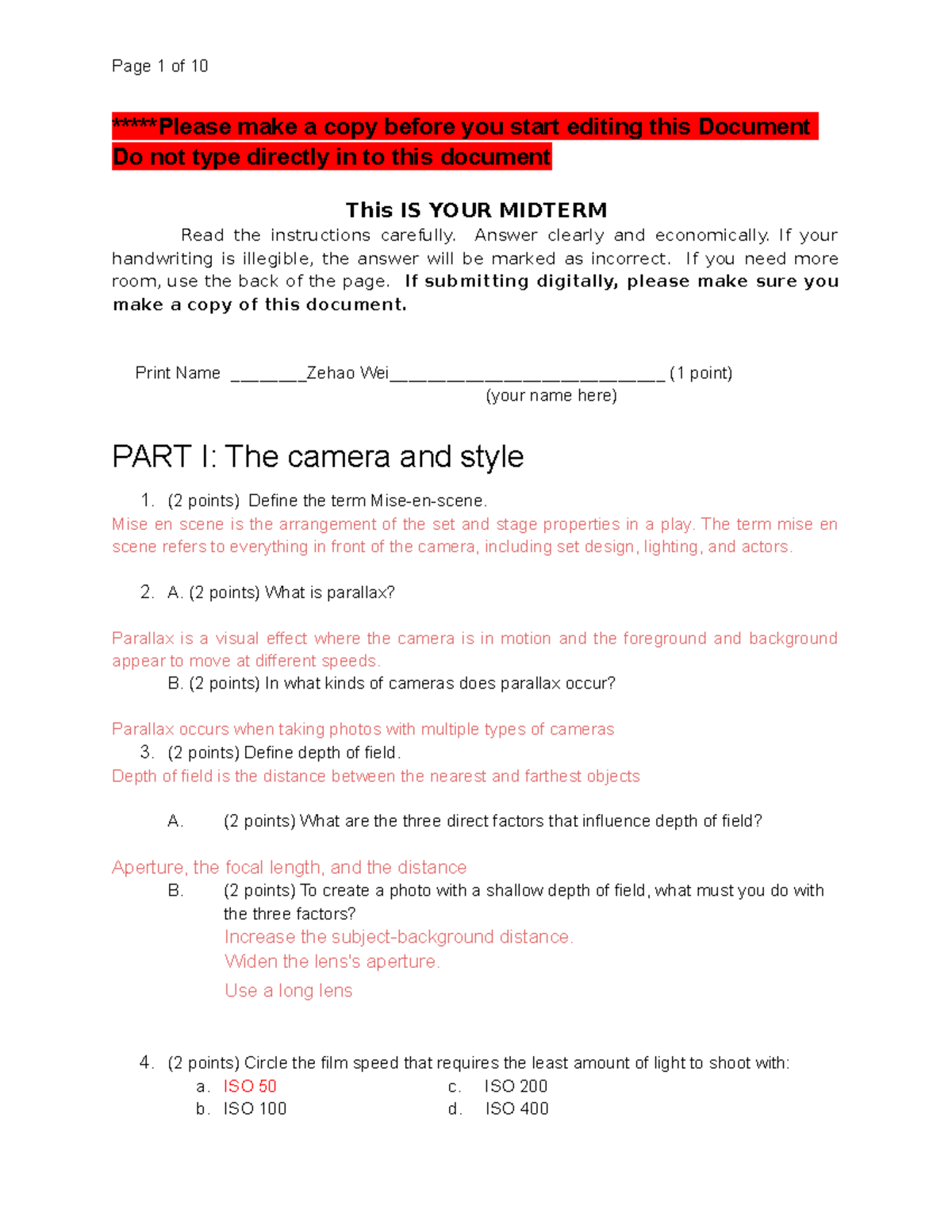 Link - lecture notes on link - *****Please make a copy before you start ...