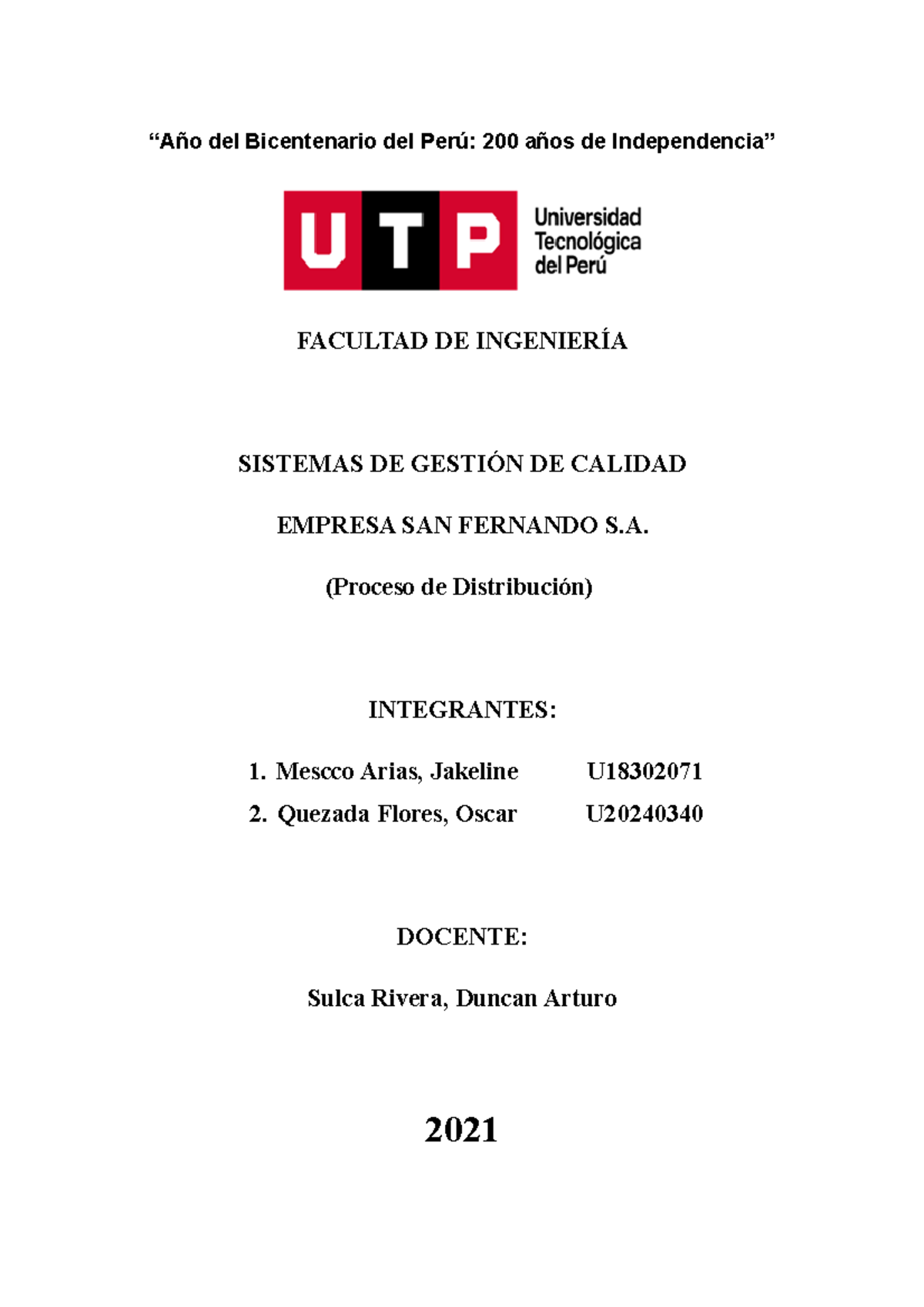 Tarea - Aplica Los Enfoques De Deming, Juran Y Crosby - “Año Del ...