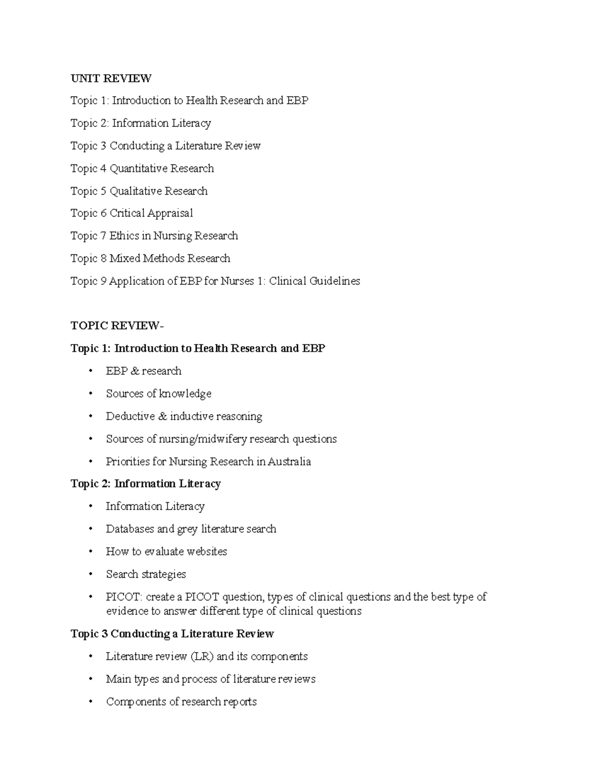 assignment 1 introduction to health research