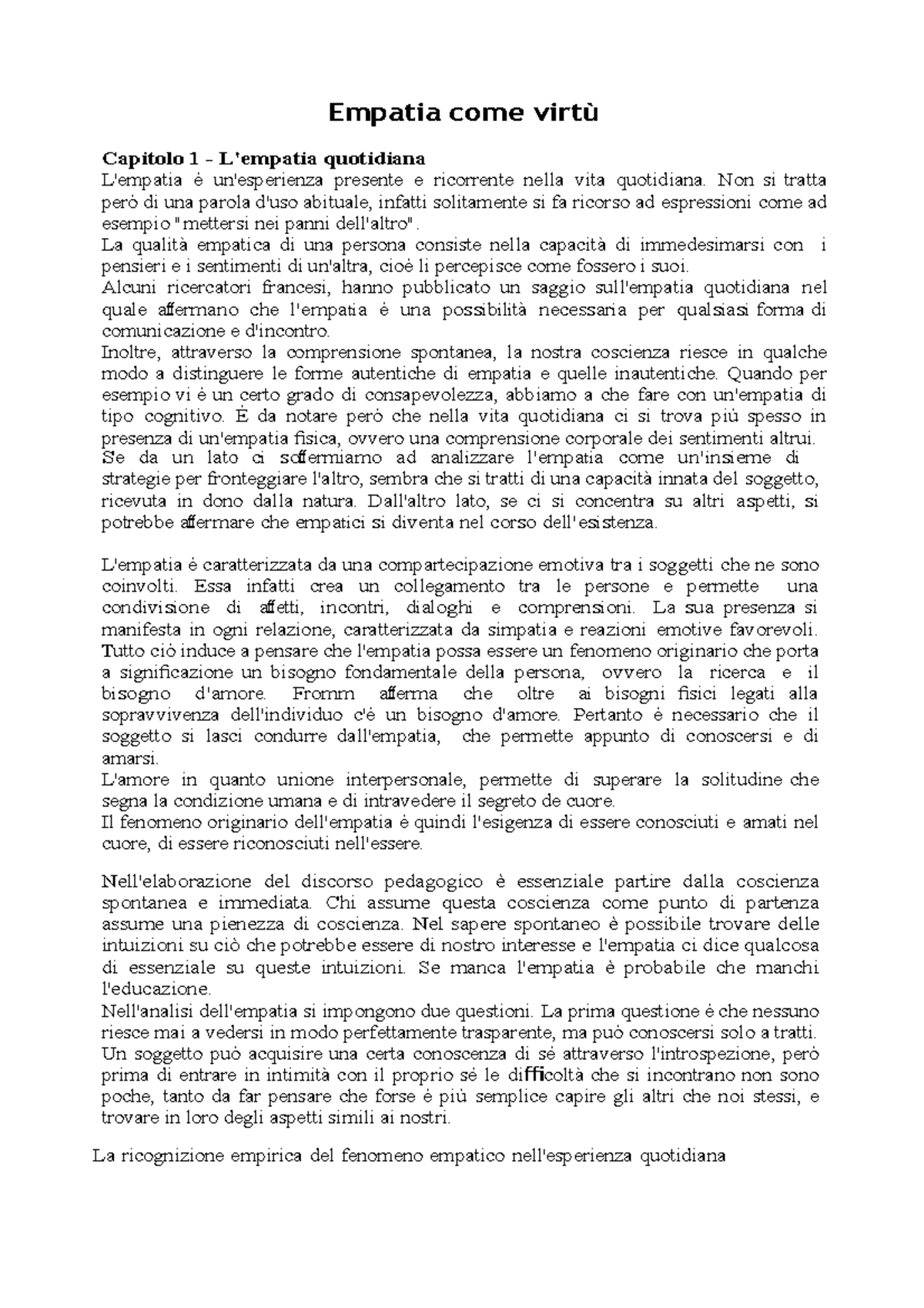 l empatia non è per tutti