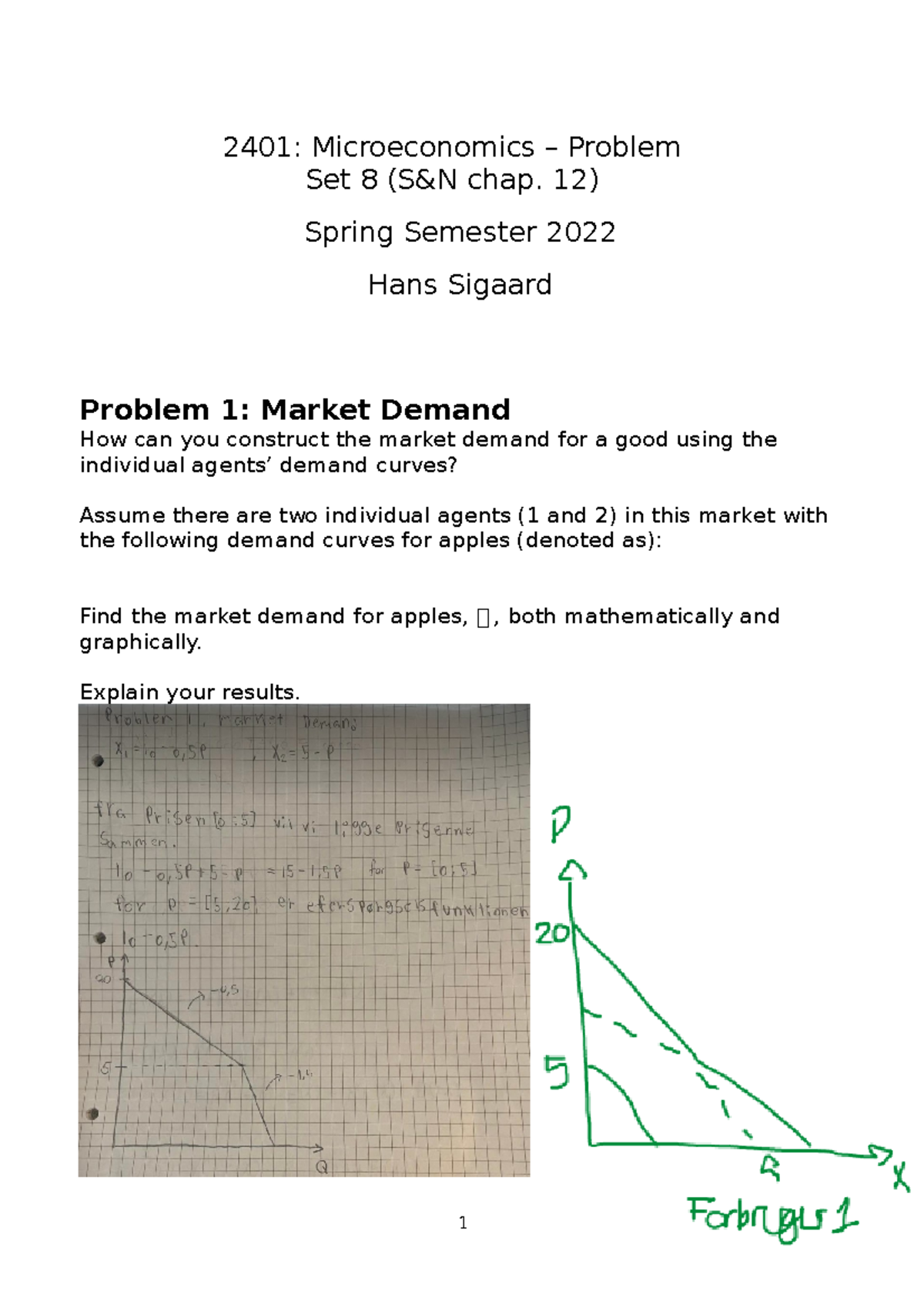 Problemsæt 8 - ugeseddel 8 I mikroøkonomi - 2401: Microeconomics ...