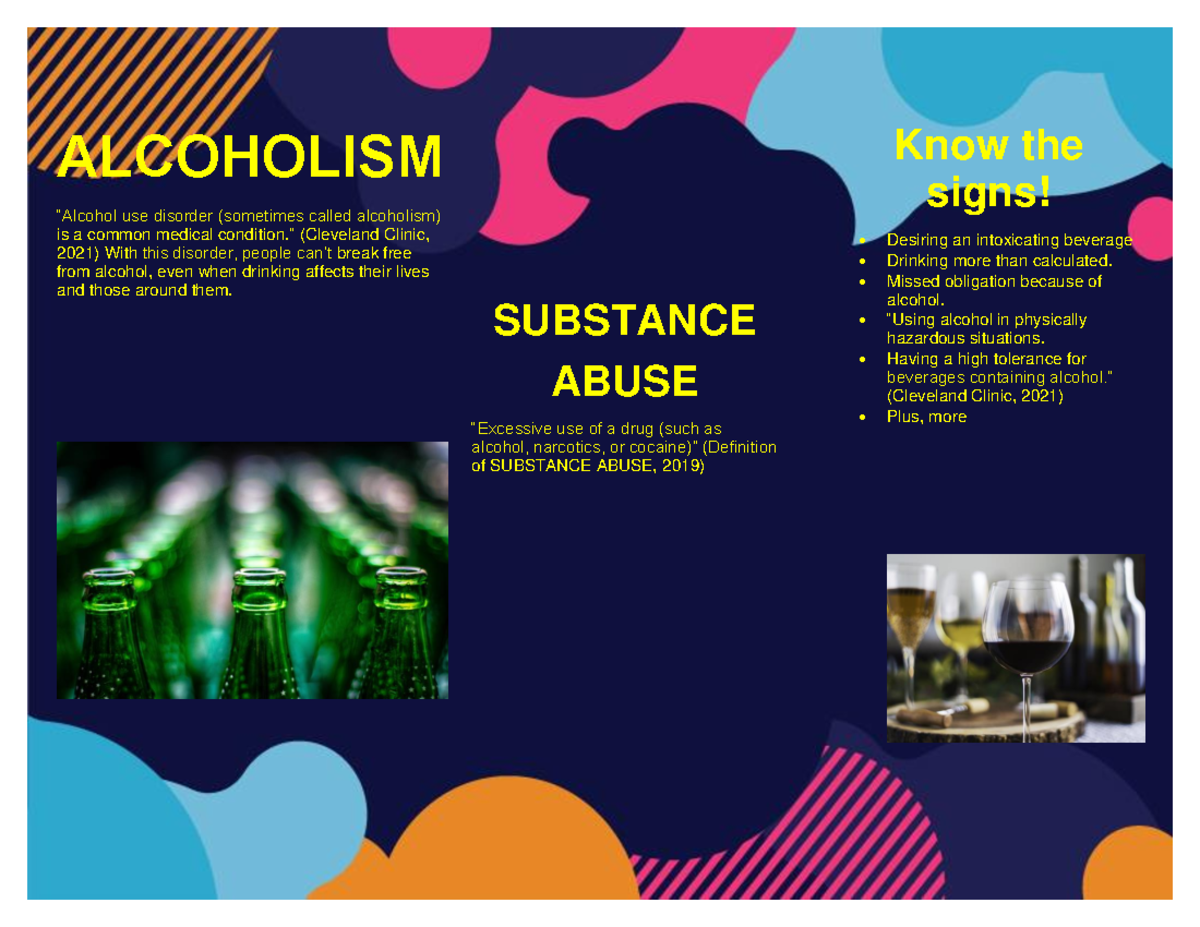 Understanding substance abuse and addiction task 1 alcoholism