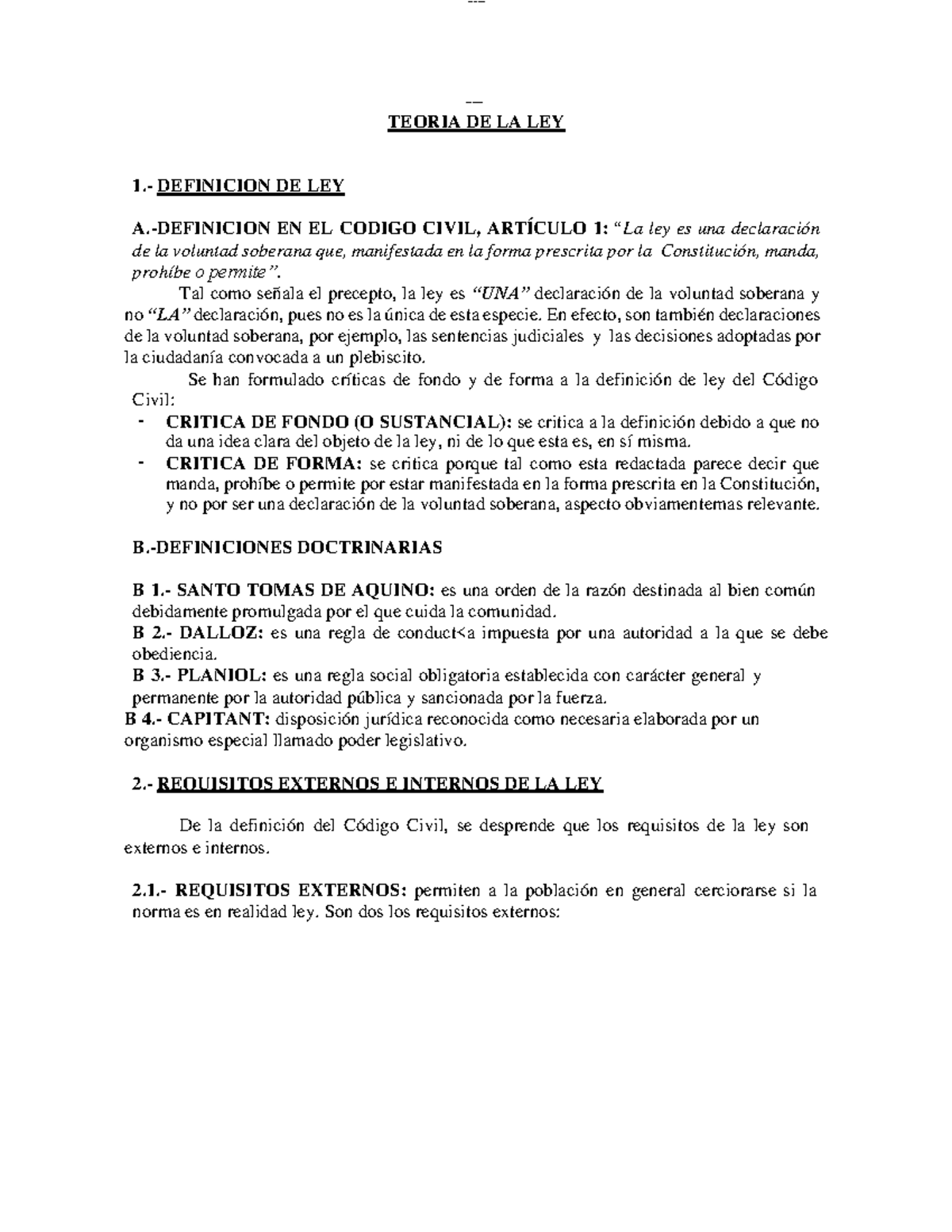 Ta. de la Ley (UA-Cl) - Segundo semestre - lOMoAR cPSD| 29466530 TEORIA ...