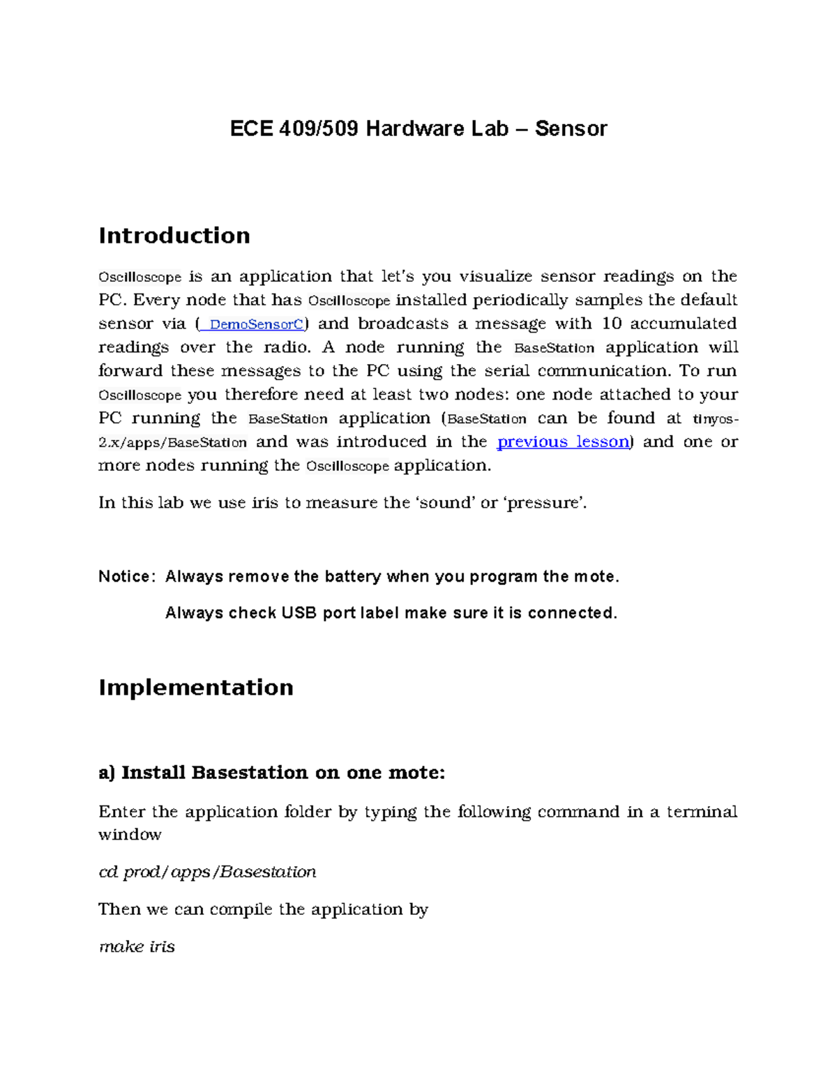  Hardware Lab sensor reading display ECE Hardware Lab Sensor