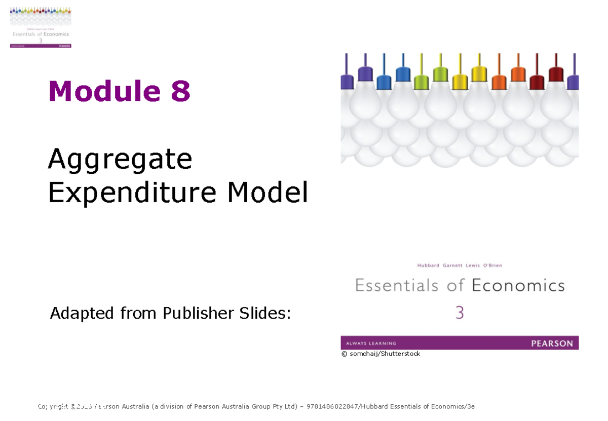 Module 8 The Aggregate Expenditure Model - © Somchaij/Shutterstock ...