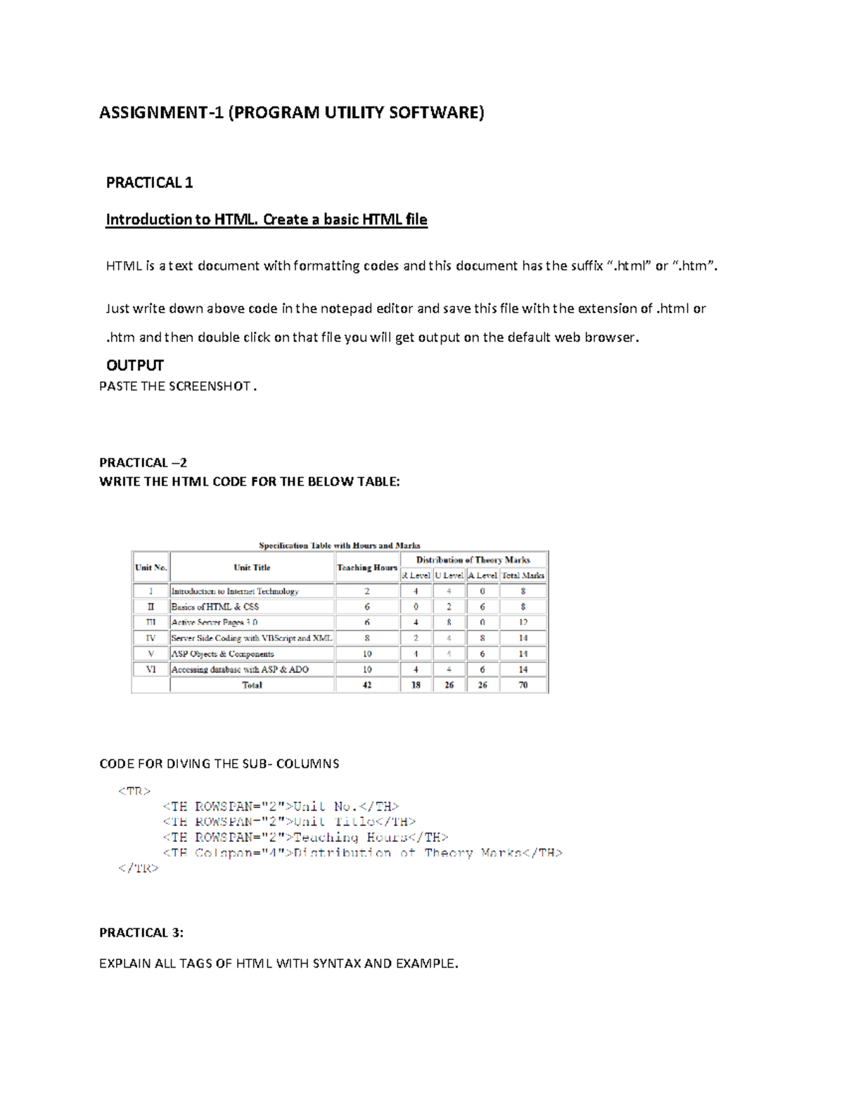 Assignment-1 ( Program Utility Software) - ASSIGNMENT-1 (PROGRAM ...