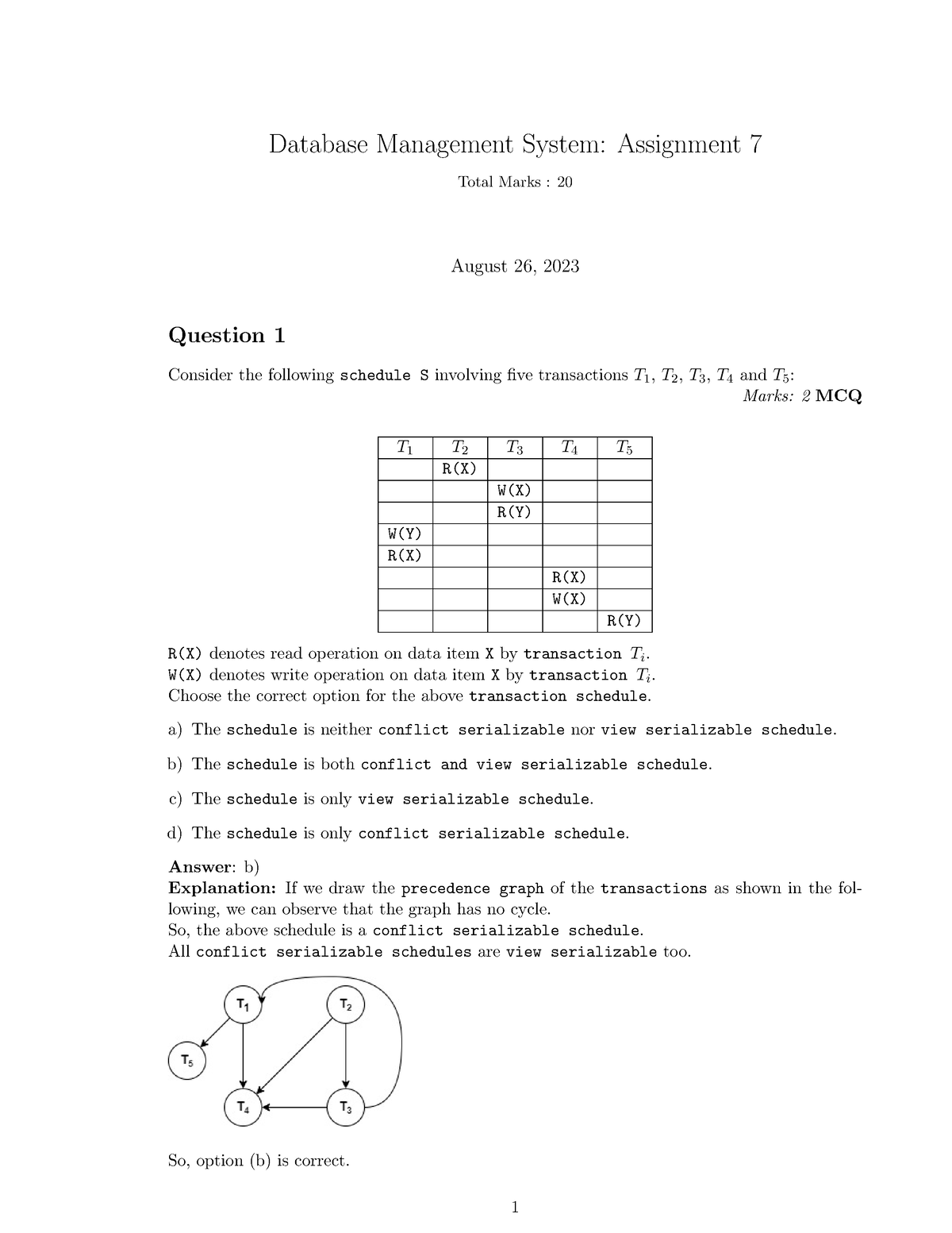 database management system assignment