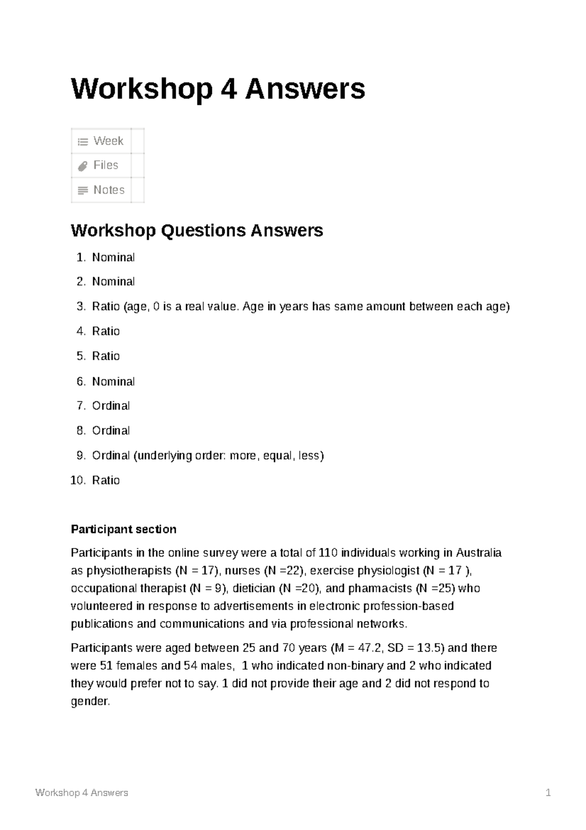 Workshop 4 Answers - Week 4 RHS Notes UC Lecturer: Janie Busby Grant ...