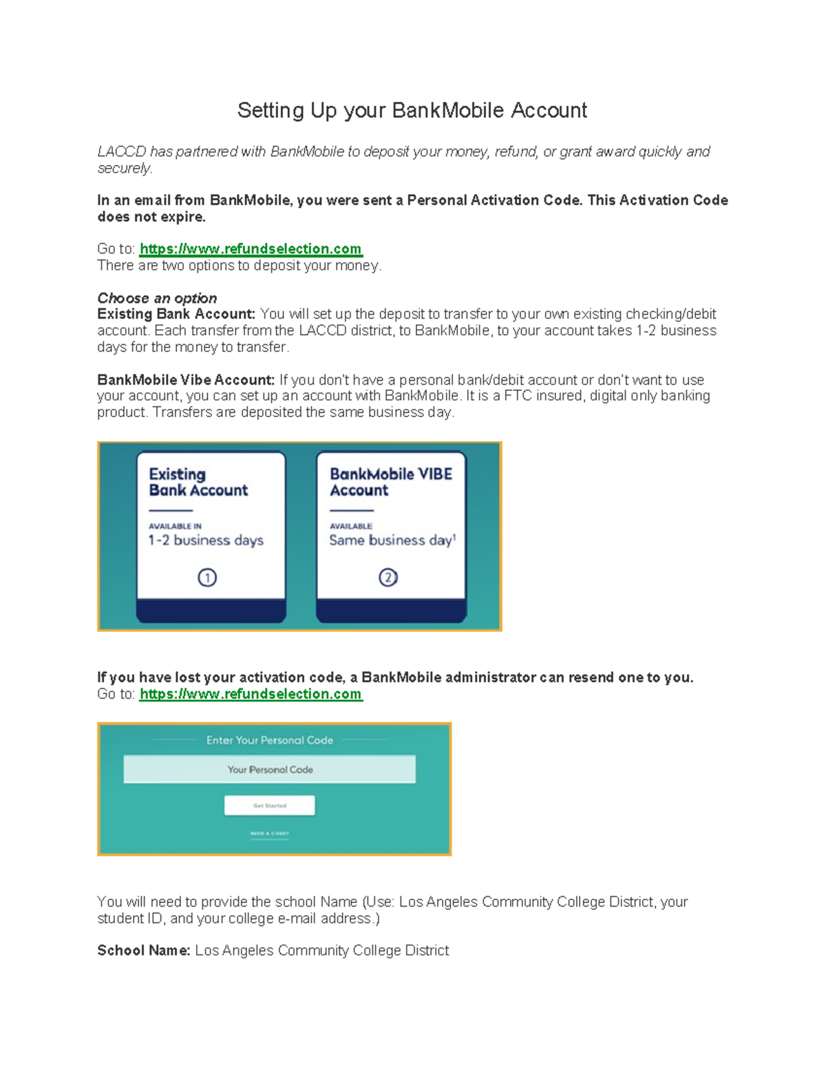 Setting Upyour Bank Mobile Account Setting Up your BankMobile Account