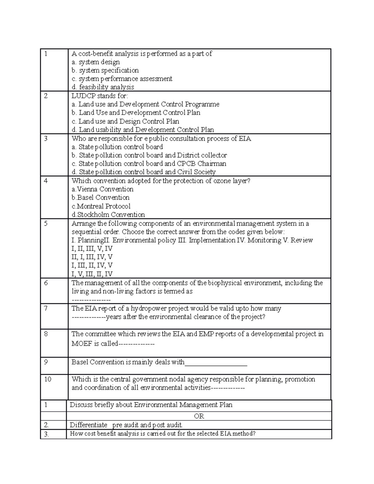 EIA MIDII SET I4 Ntg 1 A costbenefit analysis is performed as a part of a. system design