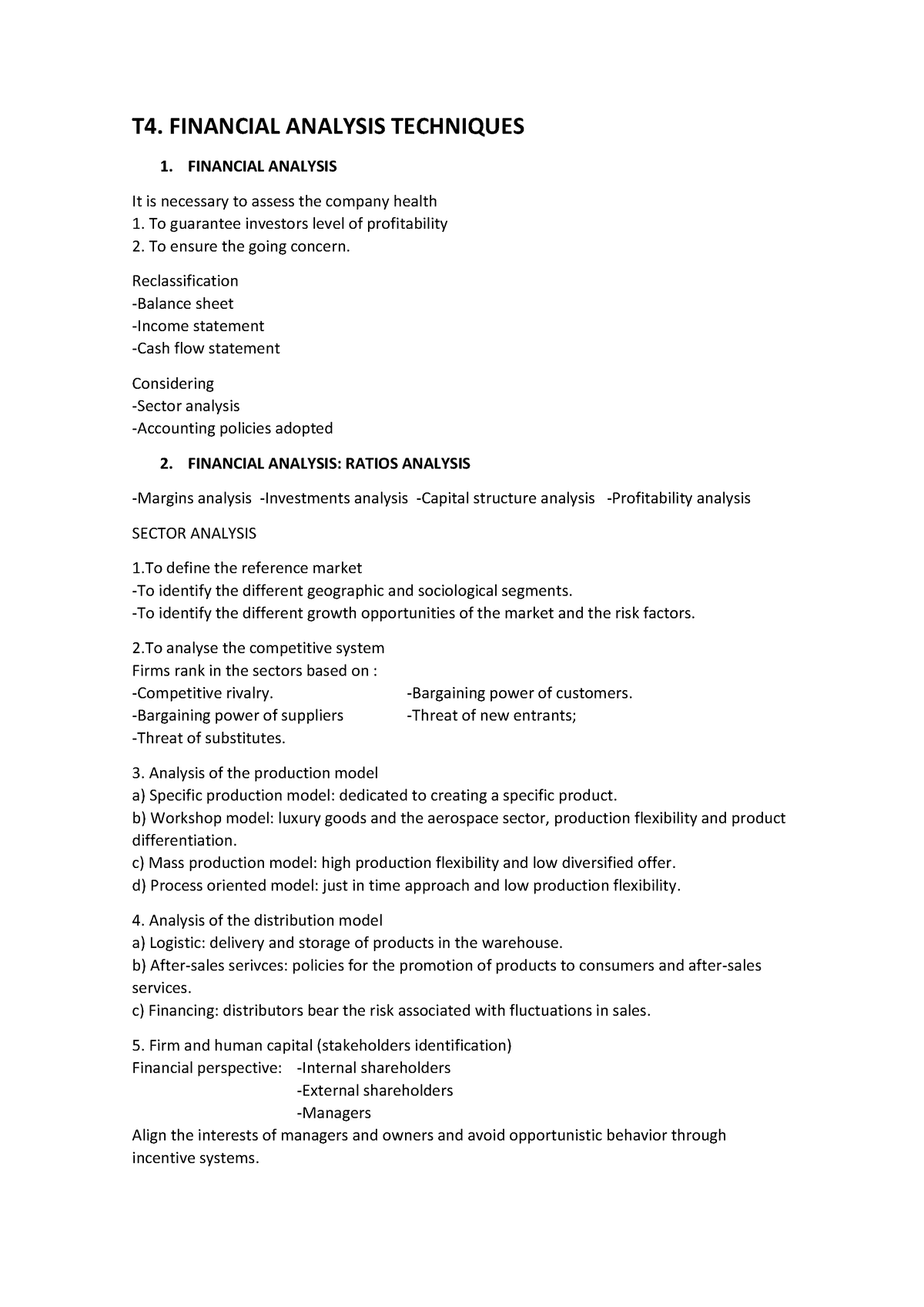 tema 4 corporate finance - T4. FINANCIAL ANALYSIS TECHNIQUES 1. FINANCIAL  ANALYSIS It is necessary - Studocu