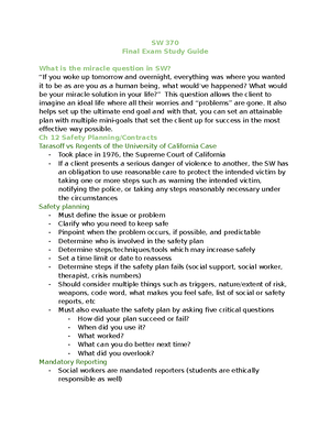 SW statement - The concept of a generalist social worker means to be ...
