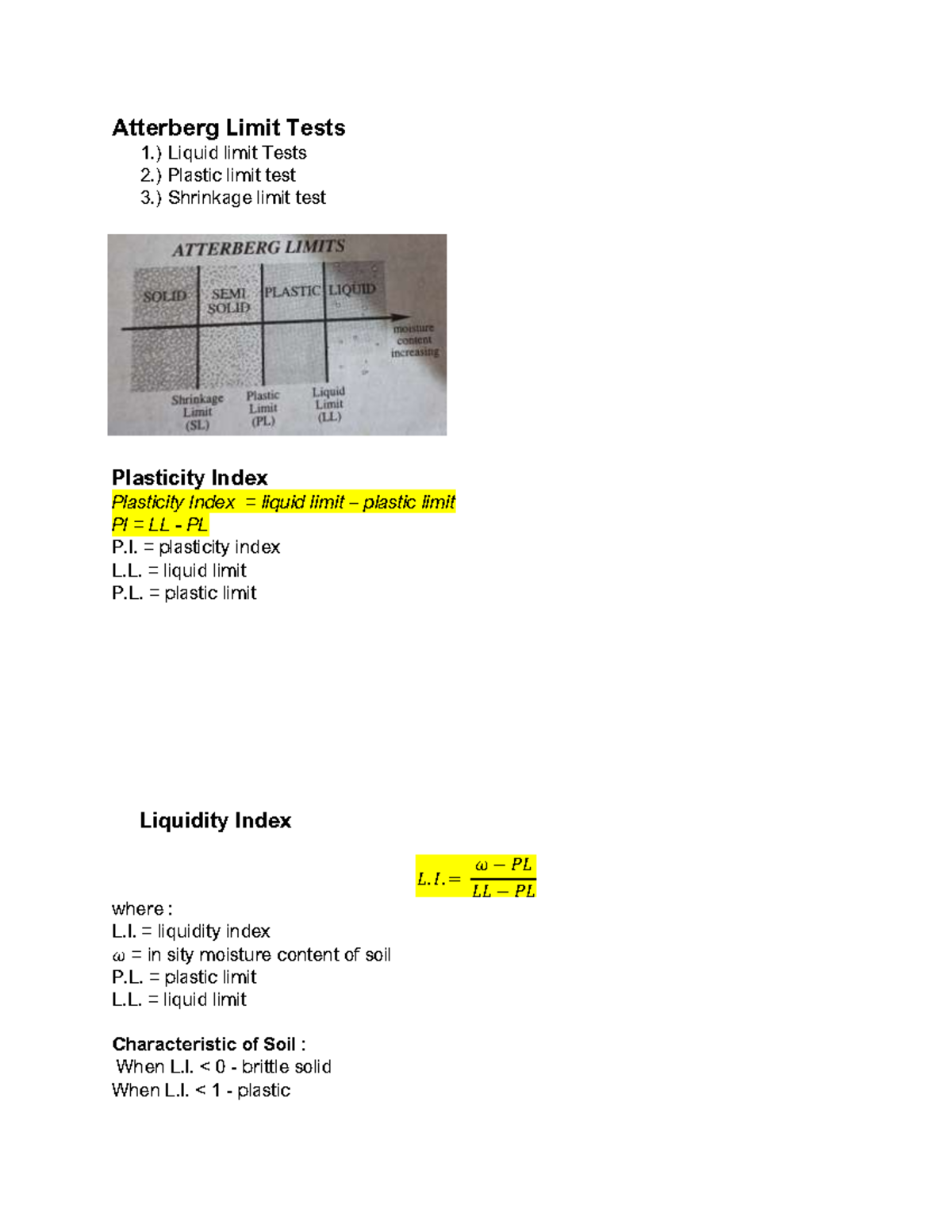 atterberg plastic limit test