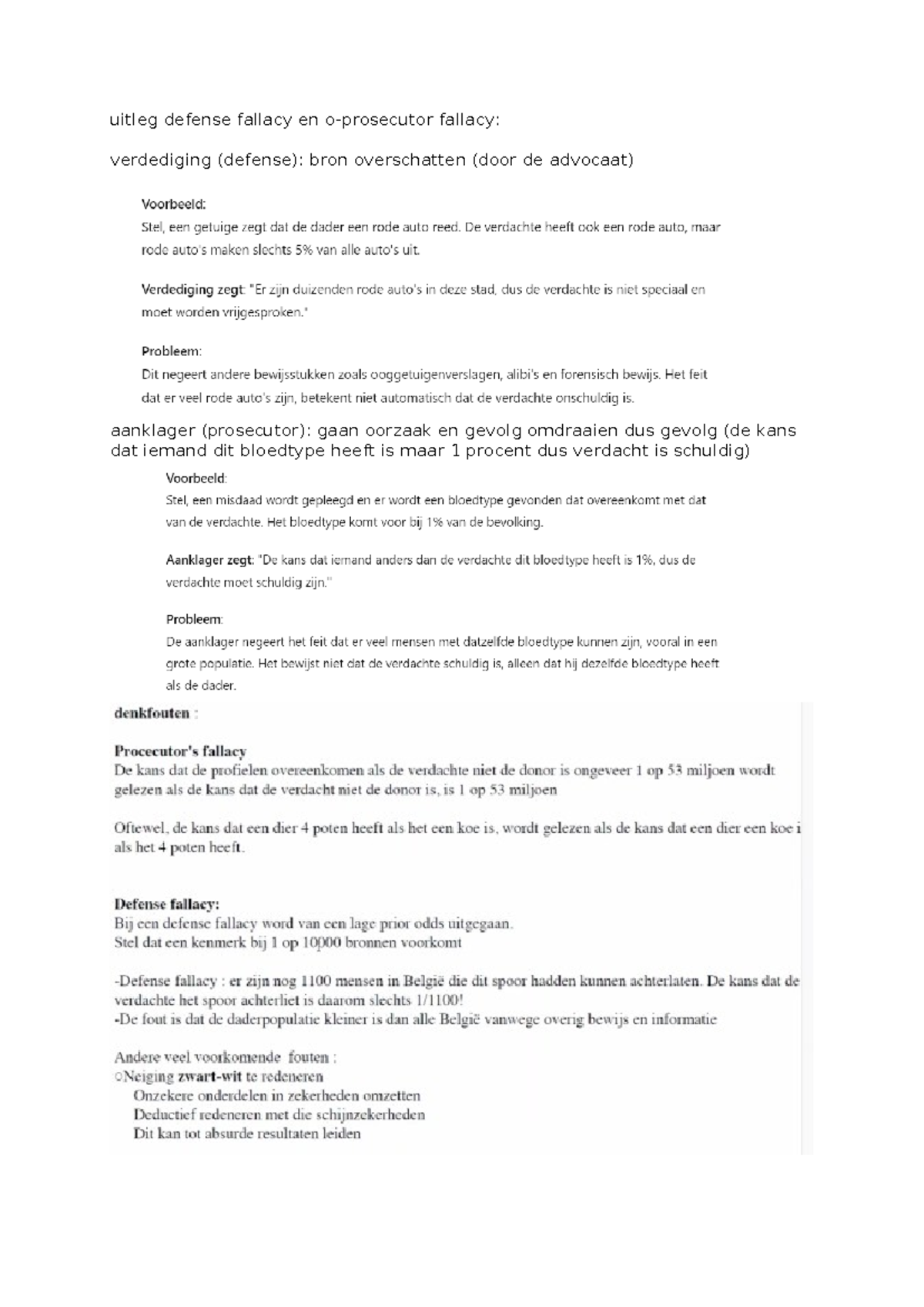 Examenvragen en uitleg - Medische criminalistiek - uitleg defense ...