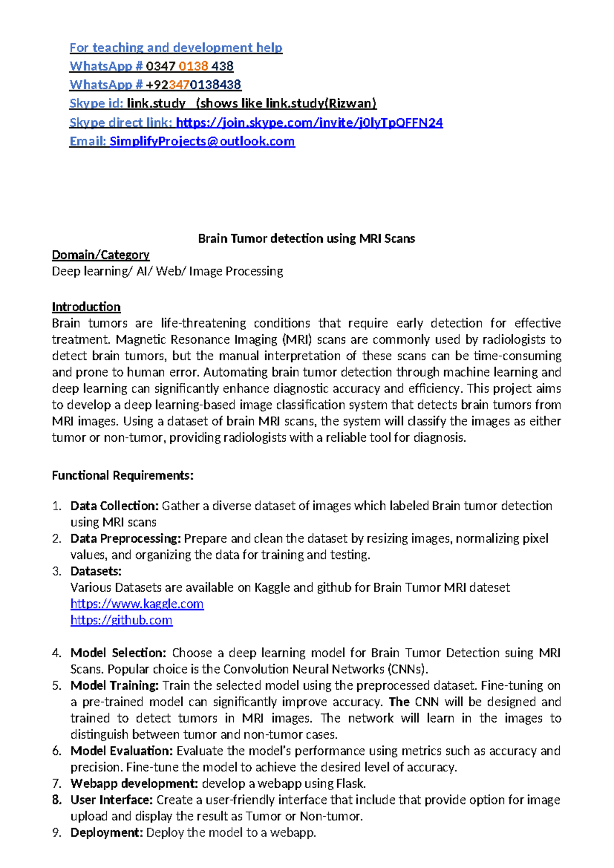 Brain Tumor detection using MRI Scans - For teaching and development ...