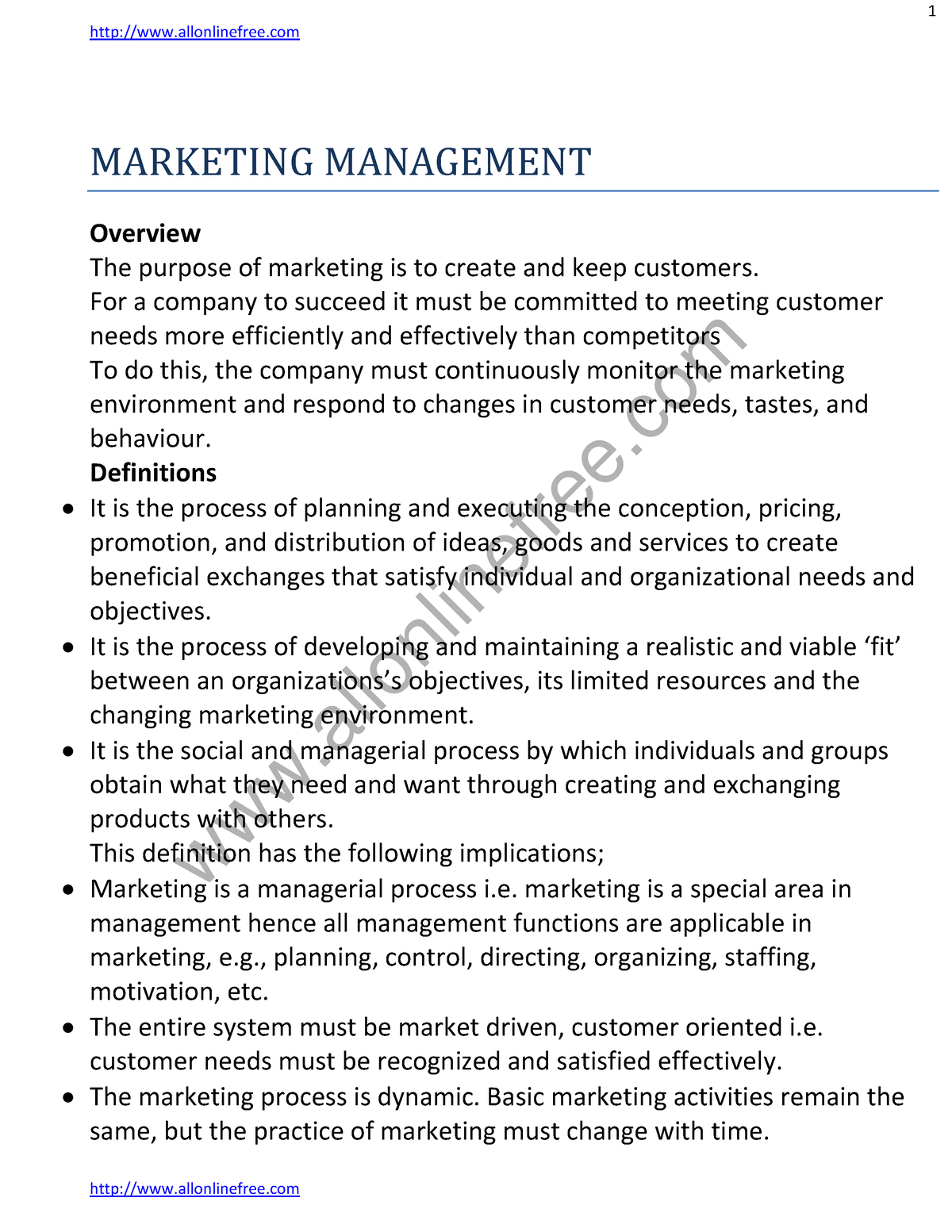 solution-marketing-management-notes-pdf-studypool