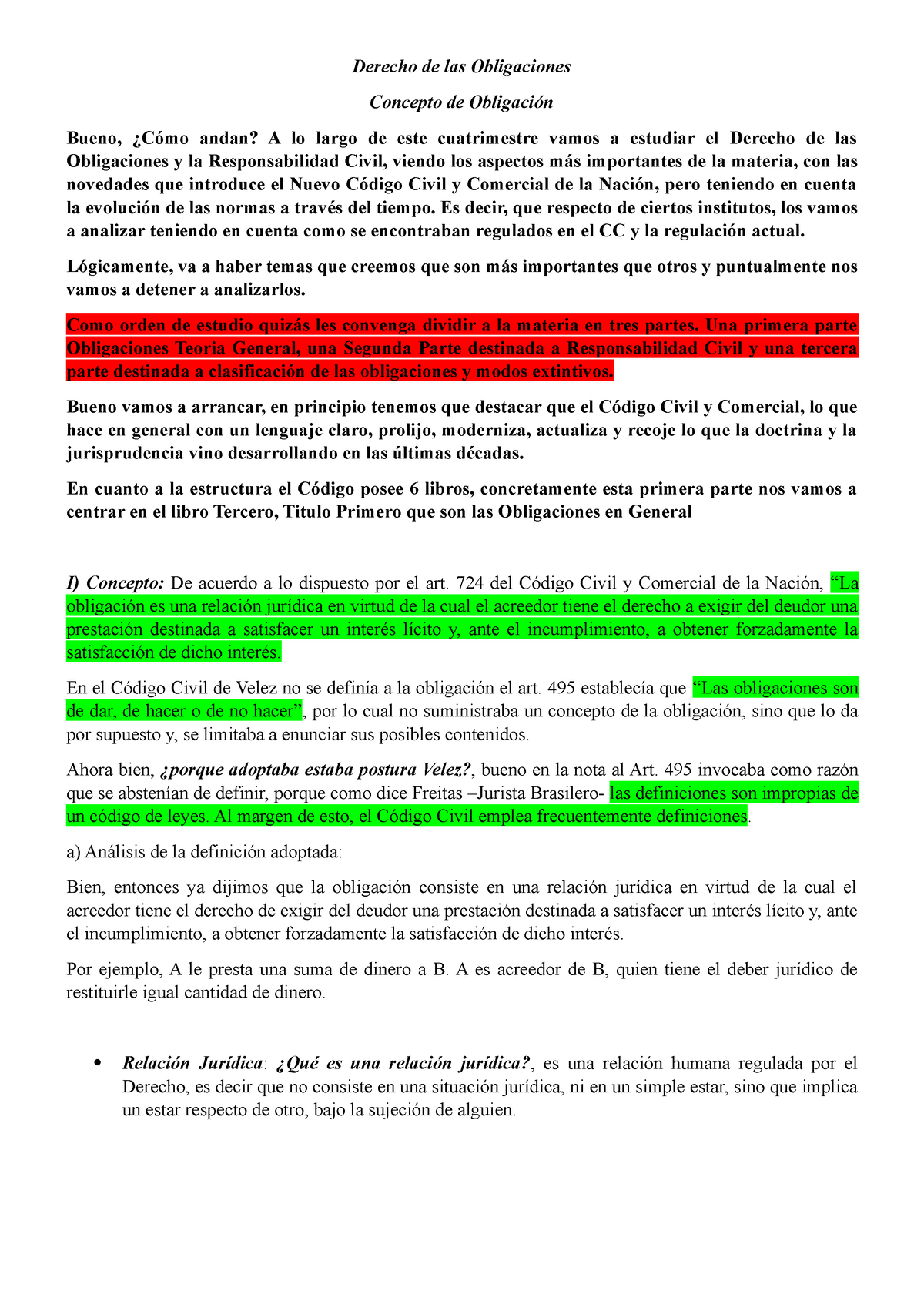 Concepto De Obligación Derecho De Las Obligaciones Concepto De Obligación Bueno ¿cómo Andan 9943