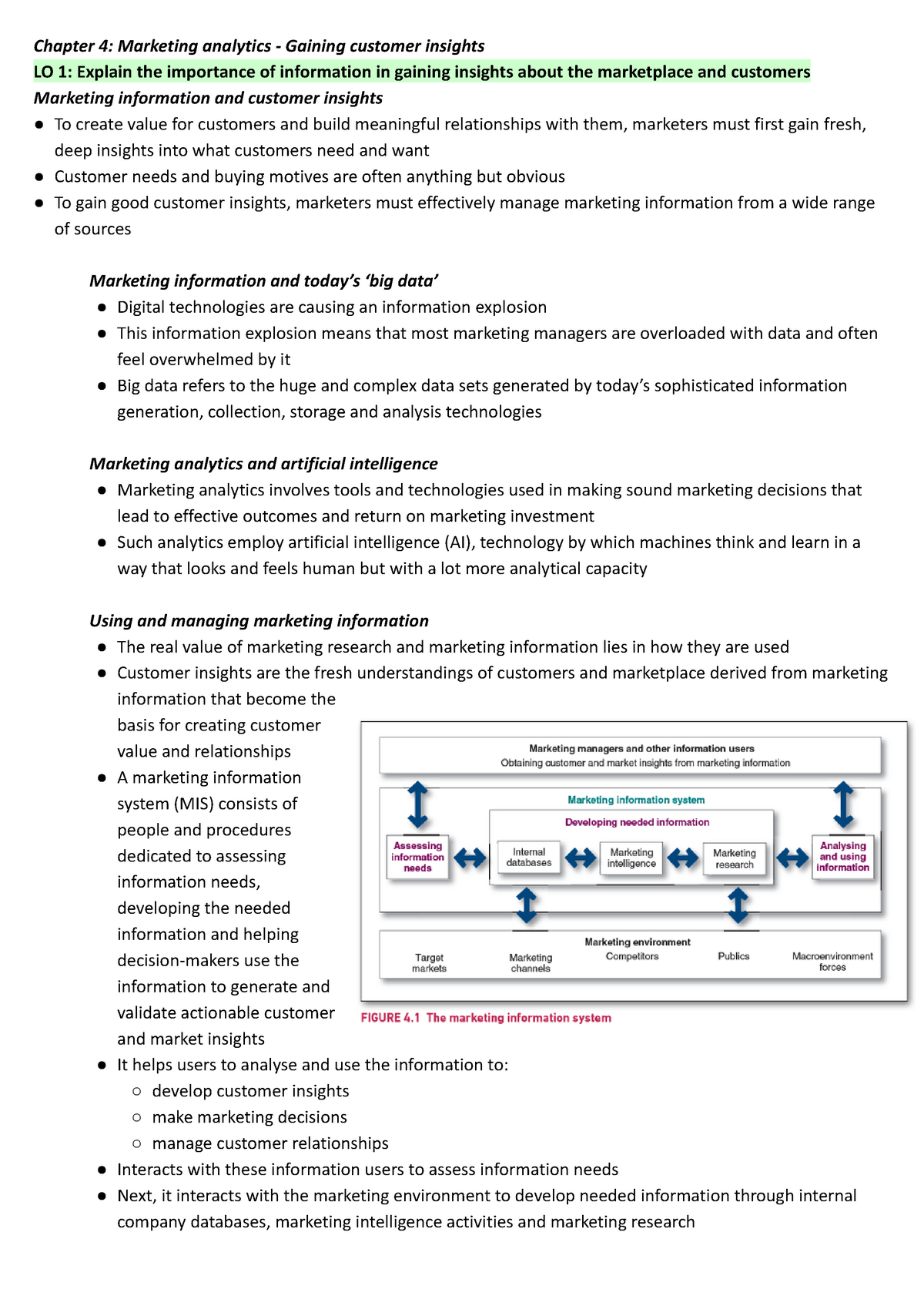 Marketing Principles Chapter 4 Extensive Notes (Lectures, Tutorials ...