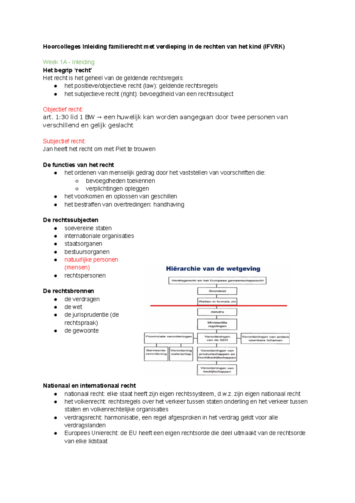 Hoorcolleges Ifvrk - College-aantekeningen Week 1-7 - Hoorcolleges ...