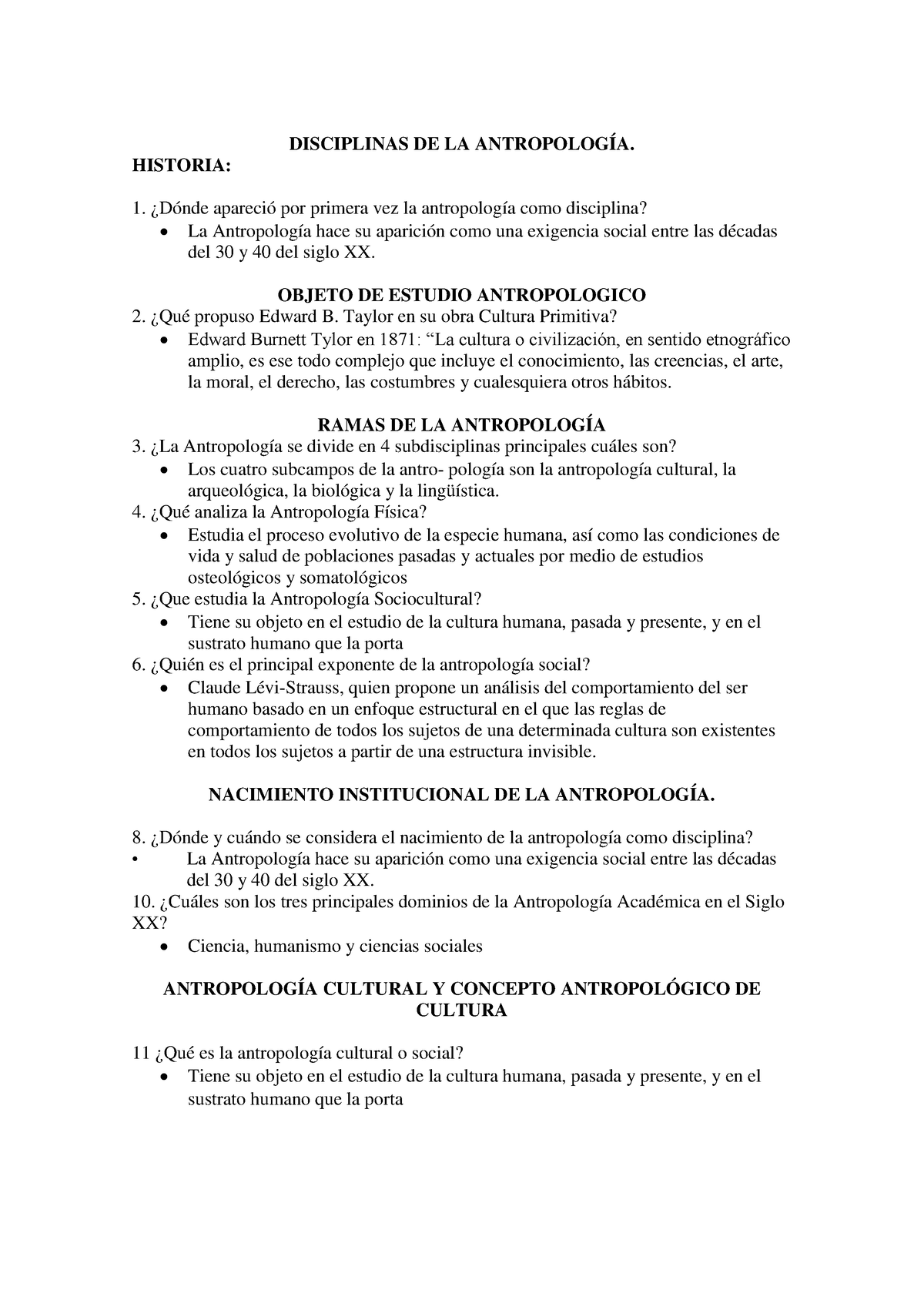 Evolución De La Antropología Disciplinas De La AntropologÍa Historia ¿dónde Apareció Por 1964