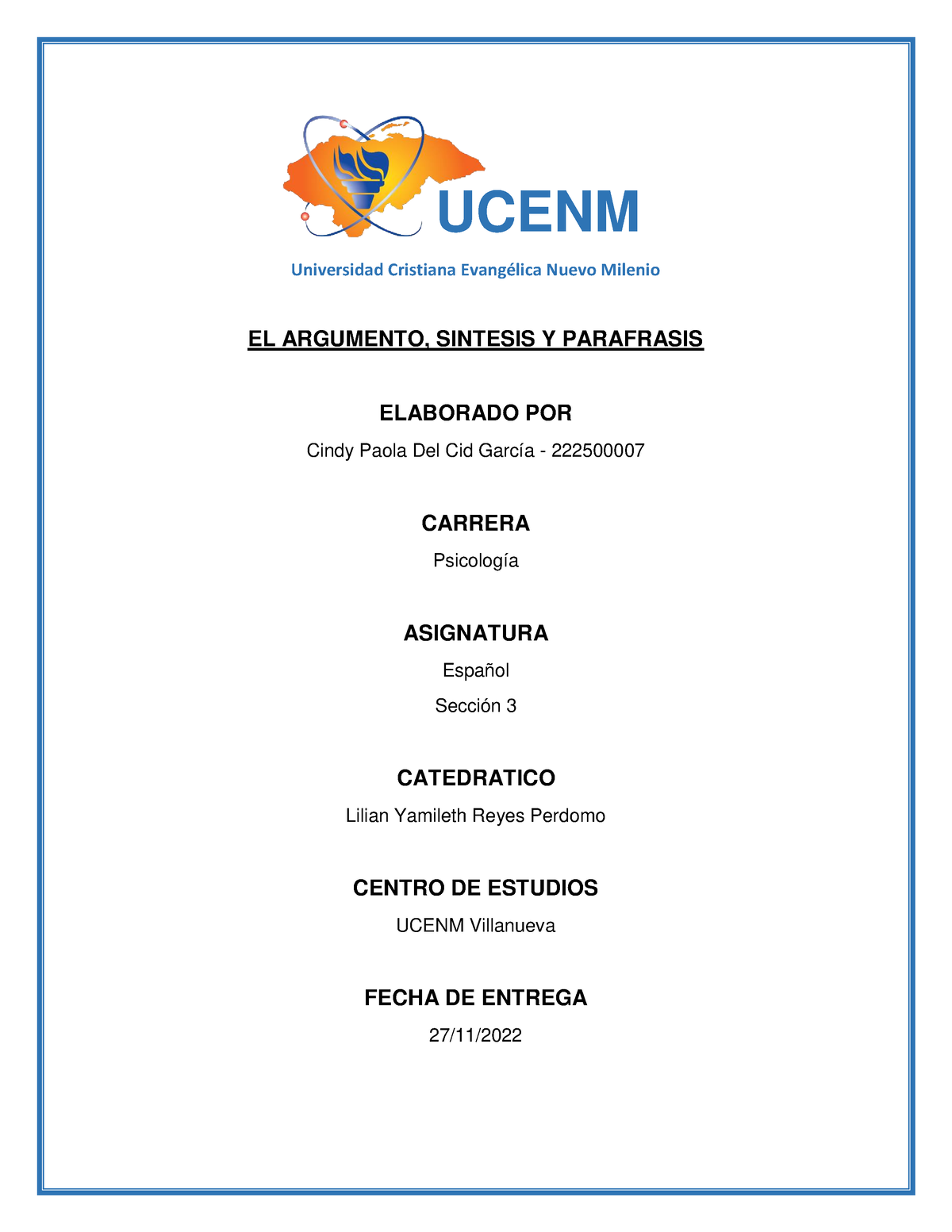 Resumen Ucenm Universidad Cristiana Evang Lica Nuevo