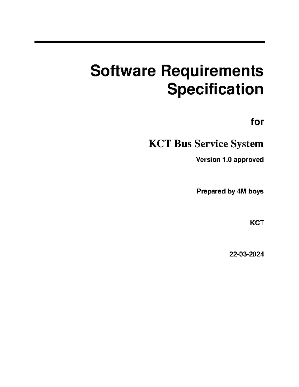 KCT Bus SRS 4Mboys - Software Requirements Specification for KCT Bus ...