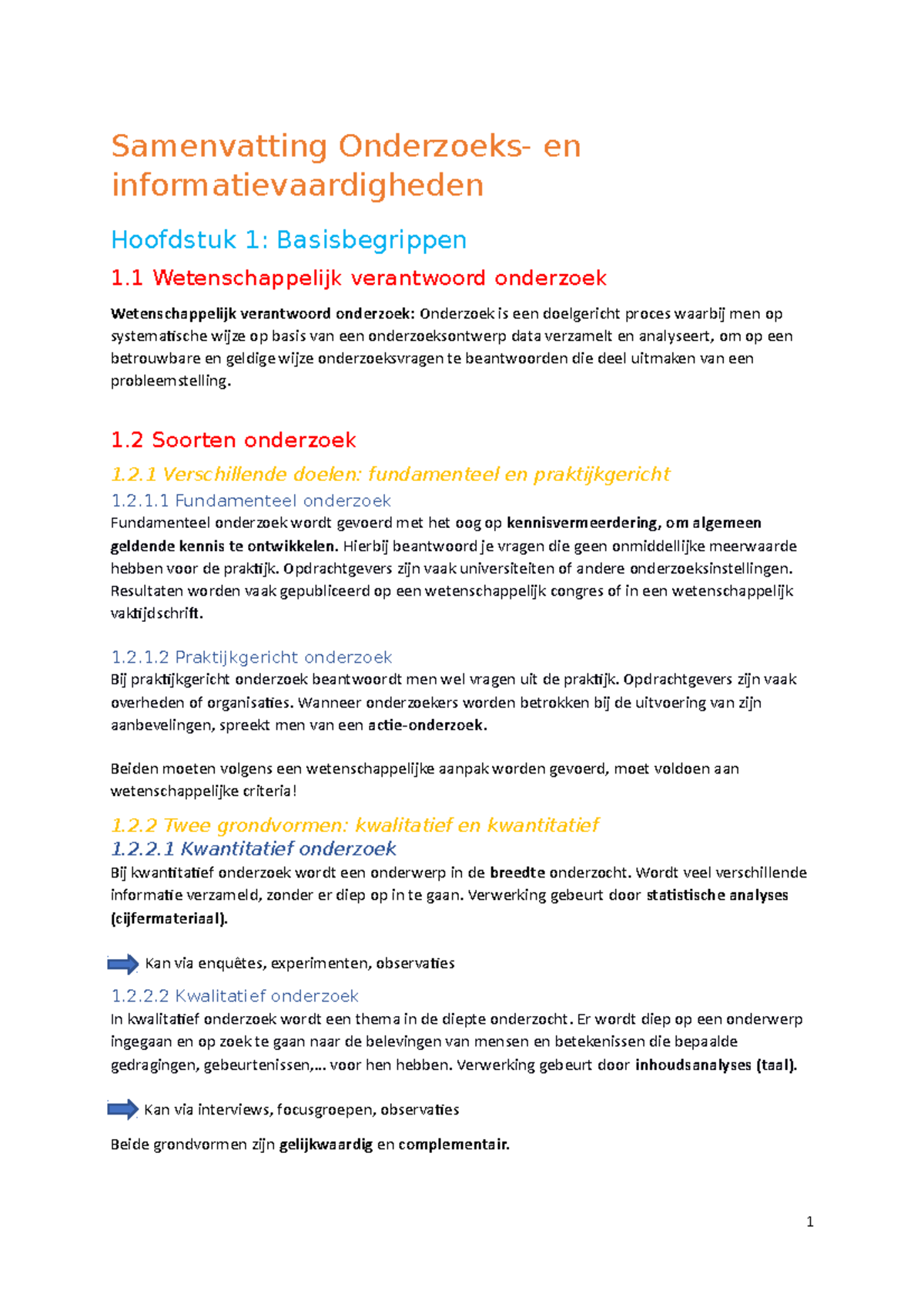 Samenvatting Onderzoeksvaardigheden - Samenvatting Onderzoeks- En ...