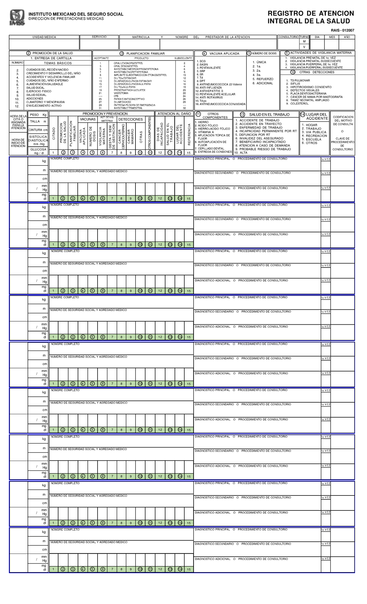 Formato rais - DIA MES AÑO ACEPTANTE PRODUCTO SUBSECUENTE ORAL ...
