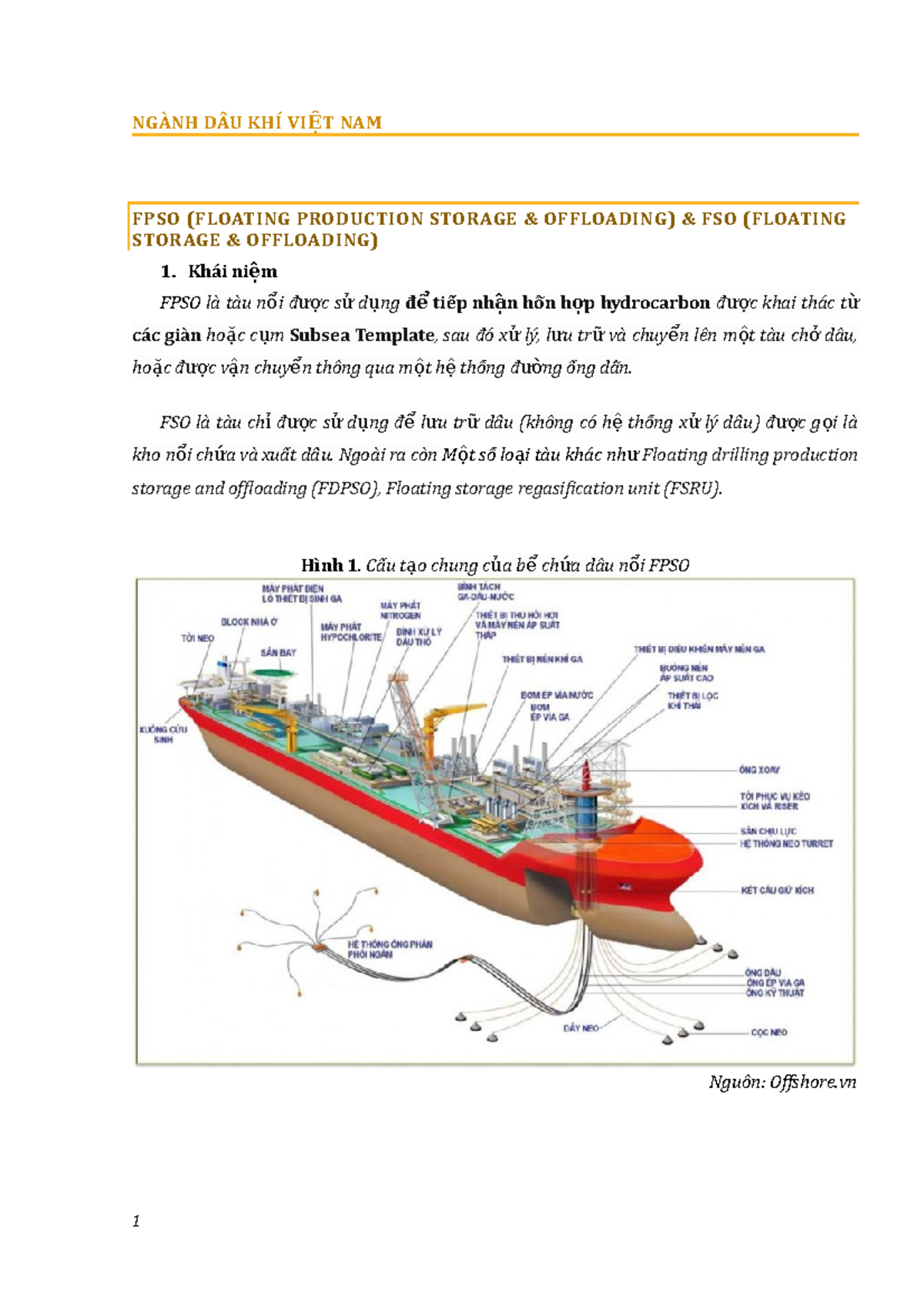 NGÀNH DẦU KHÍ 2021 - Grade: 7 - NGÀNH DẦẦU KHÍ VI T NAMỆ FPSO (FLOATING ...