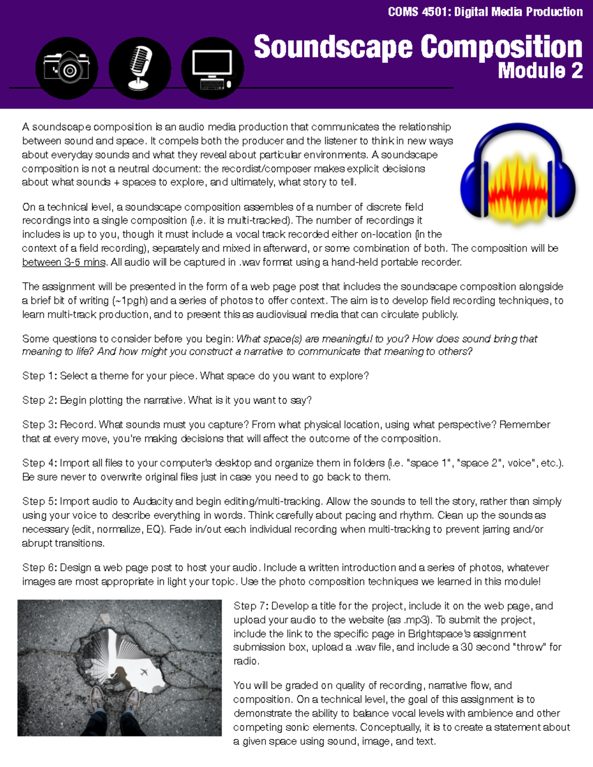 COMS 4501 - Soundscape Composition Assignment Guidelines - Soundscape ...