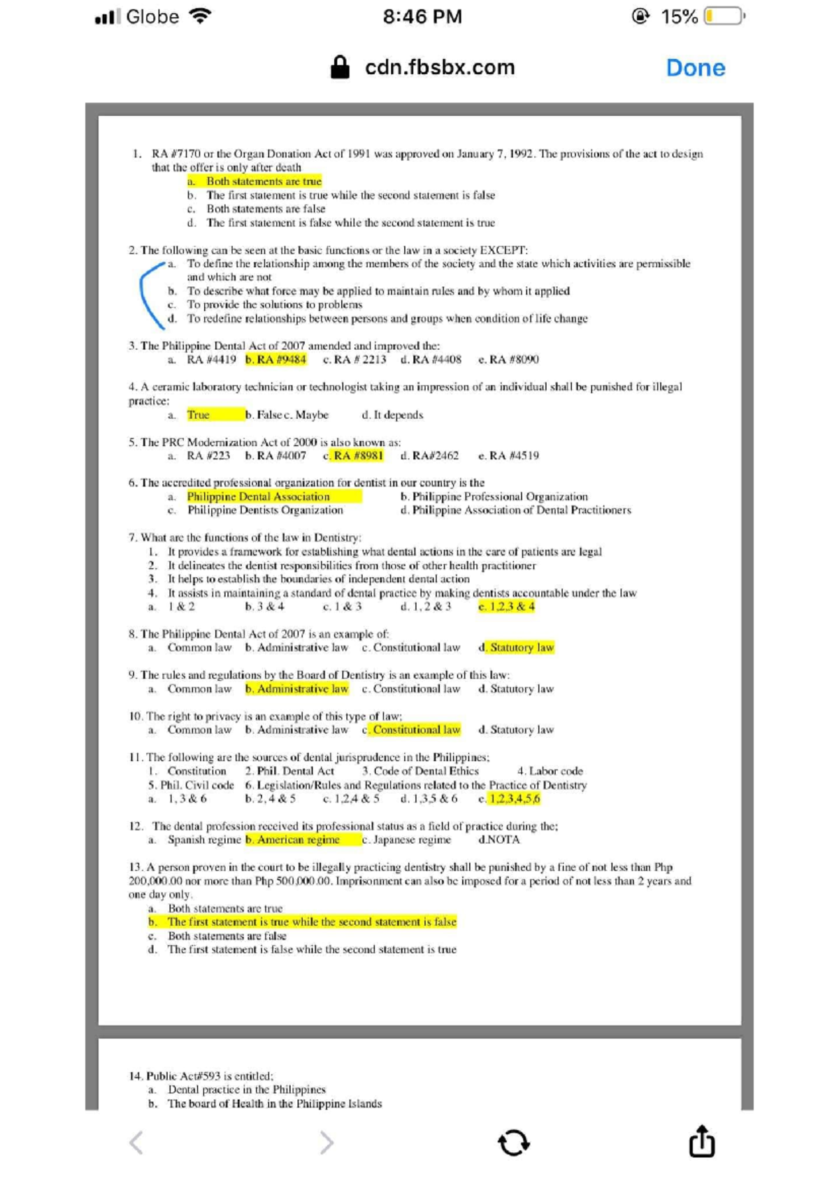 Jurispractman Juris and Practice management exam Doctor of Dental