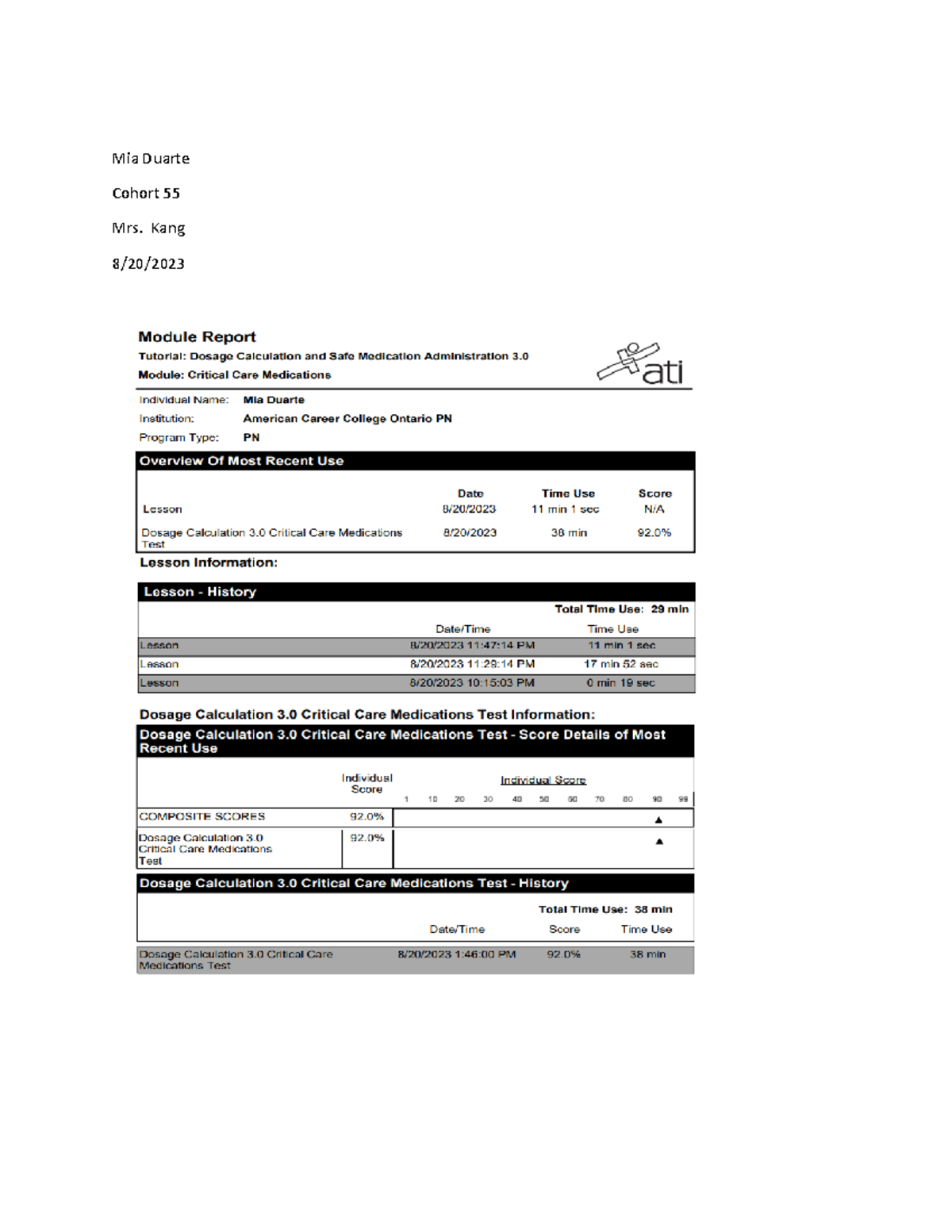 Dosage remediation - VOCN - 100 - Mia Duarte Cohort 55 Mrs. Kang 8/20 ...