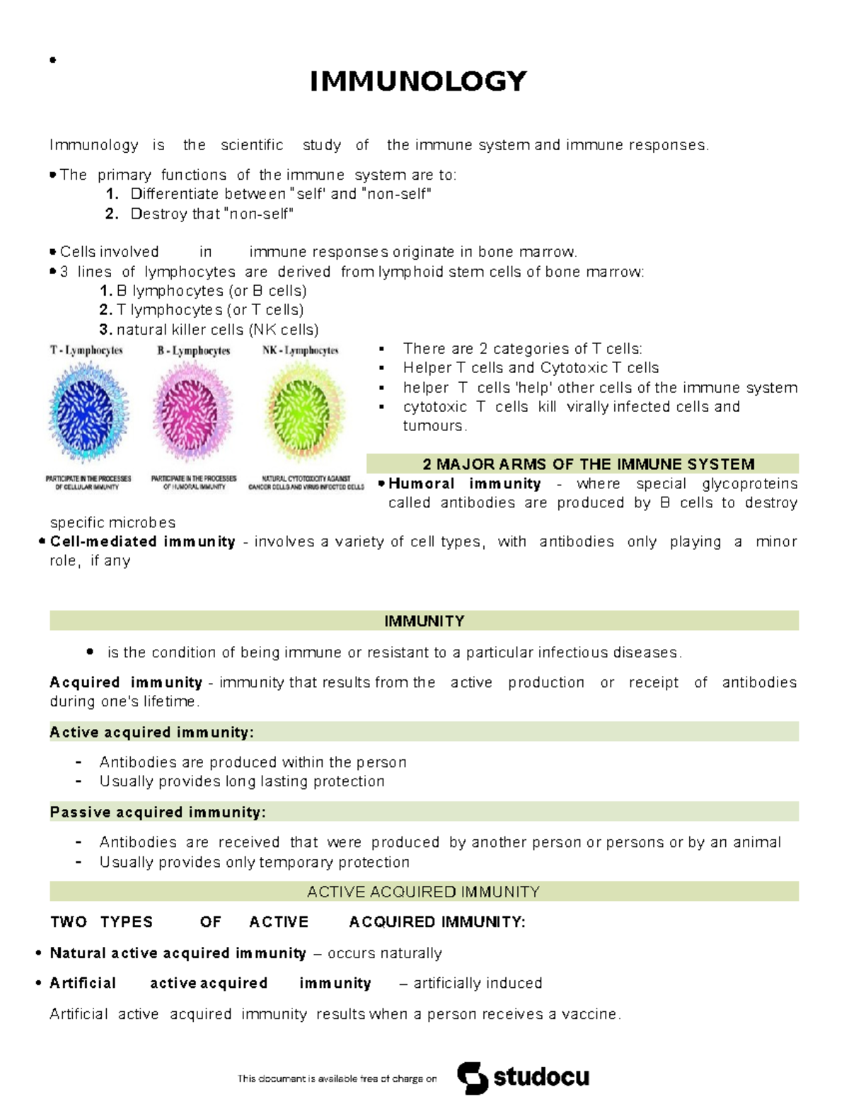 Immunology - Immunology is the scientific study of the immune system ...