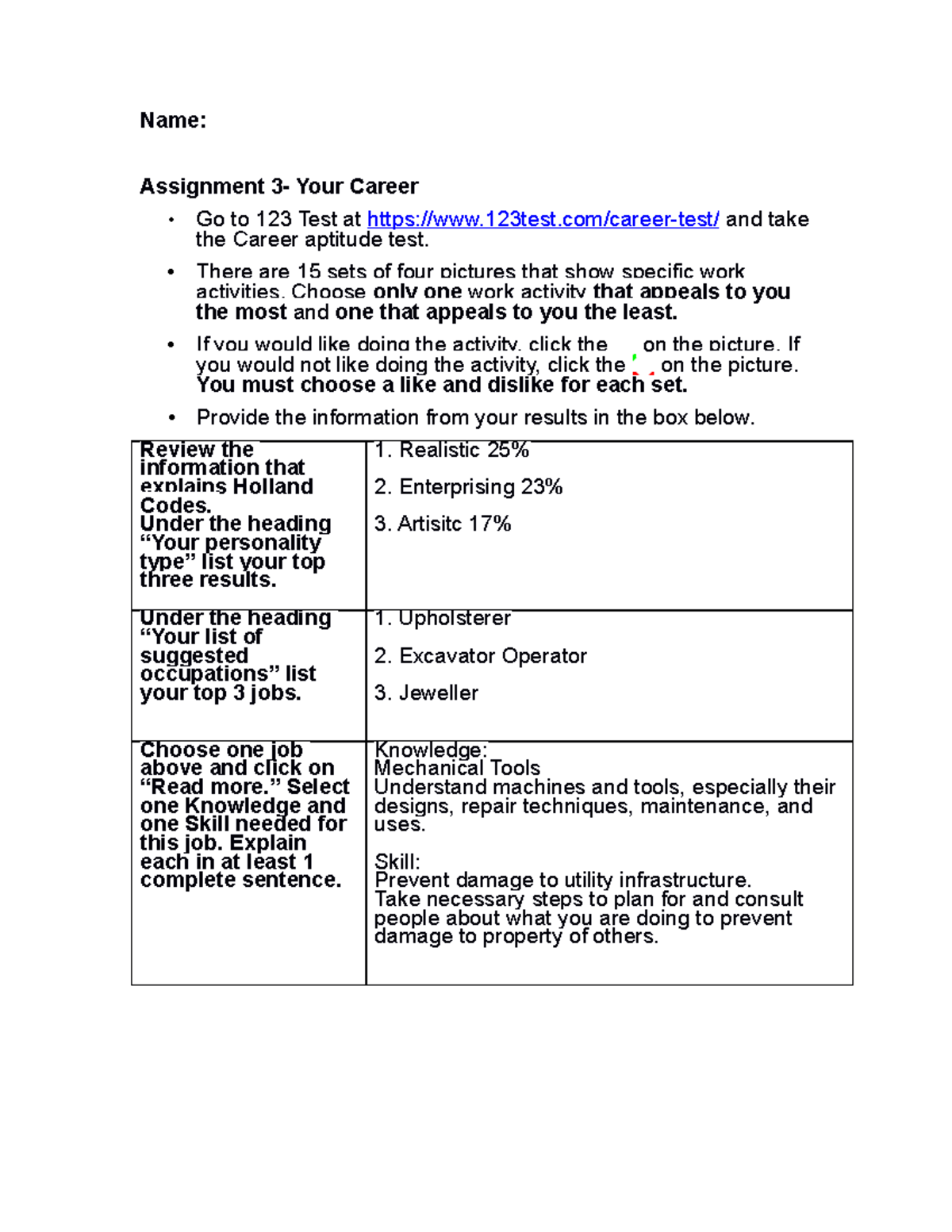 career management assignment 3