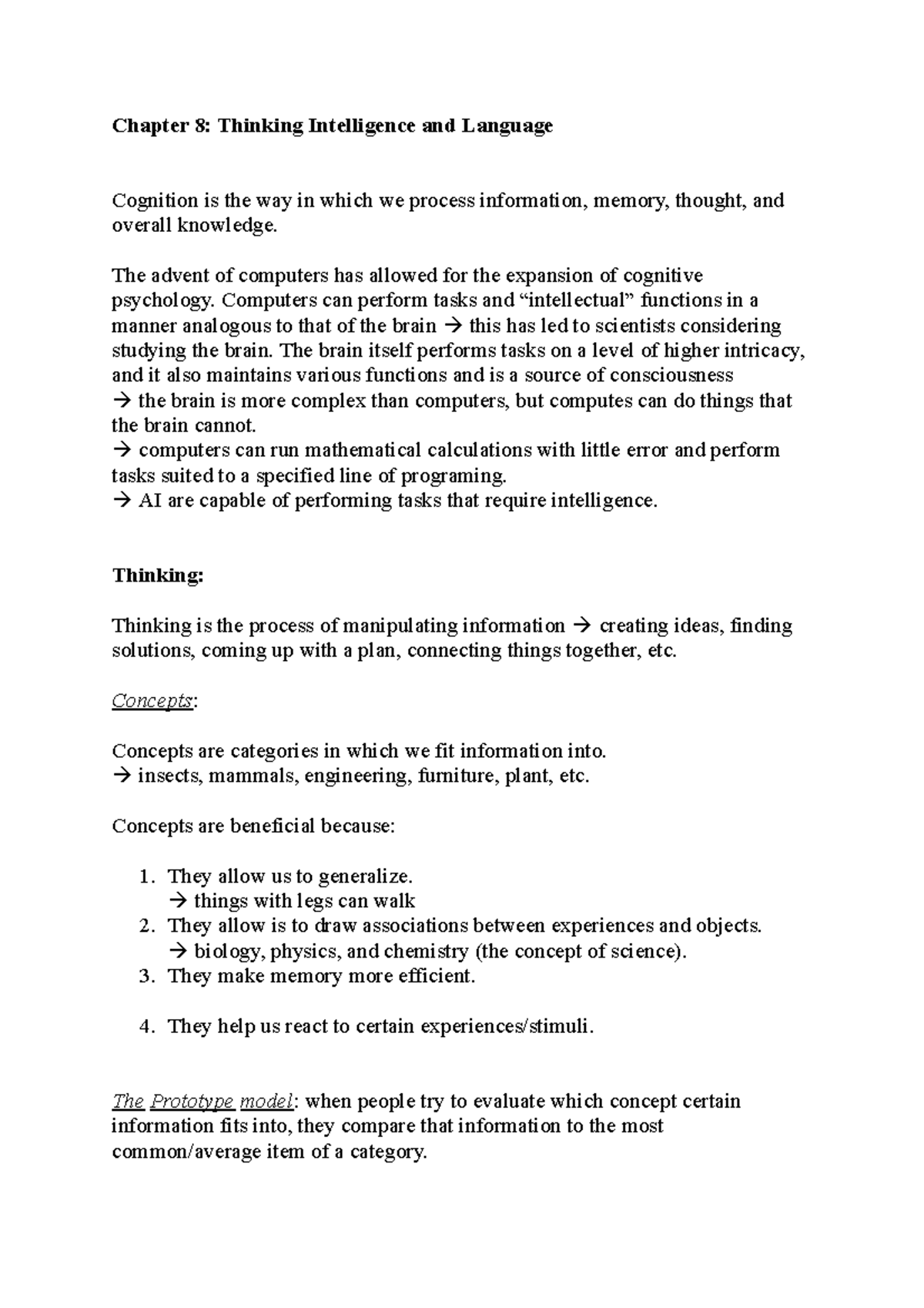 Psych 201 exam 3 summary - Chapter 8: Thinking Intelligence and ...