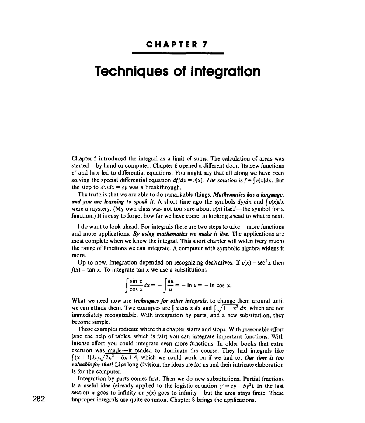 7»» Techniques OF Integration - C H A P T E R 7 Techniques Of ...