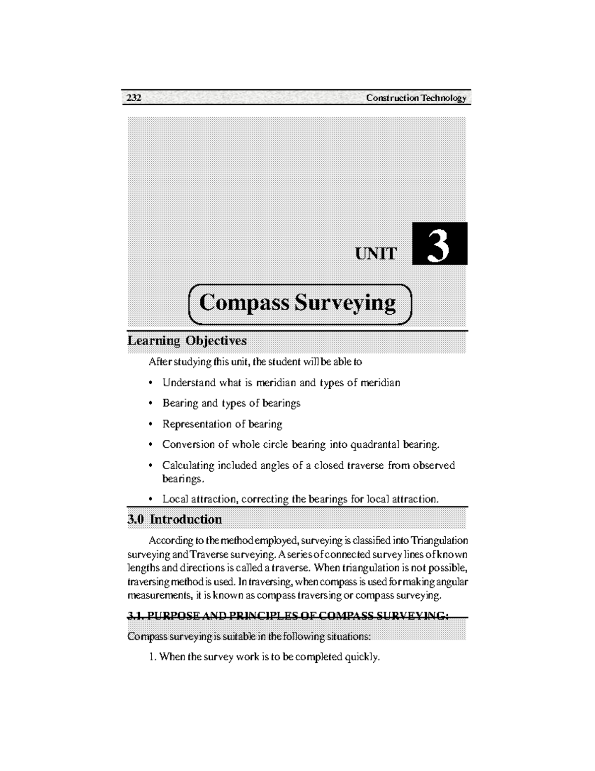 Compass survey - Important sections - 232 Construction Technology ...