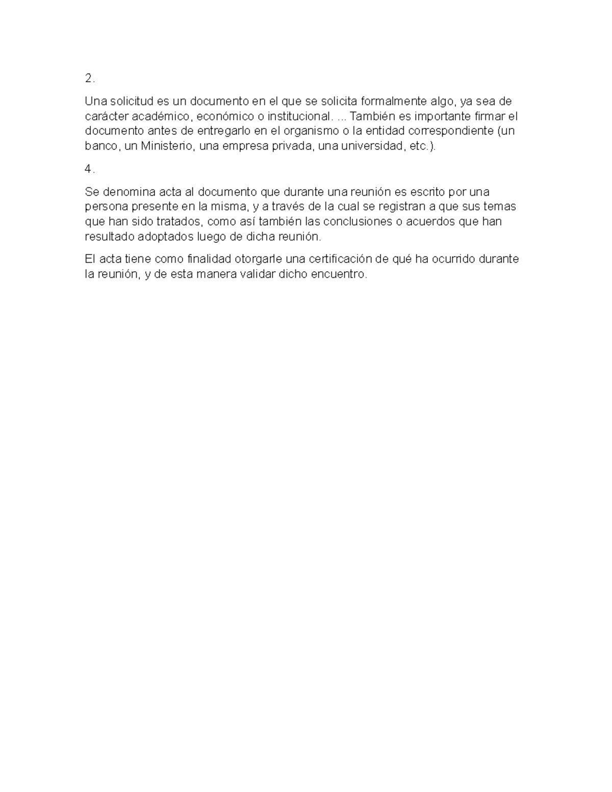 Preguntas No Abrir 2 Una Solicitud Es Un Documento En El Que Se