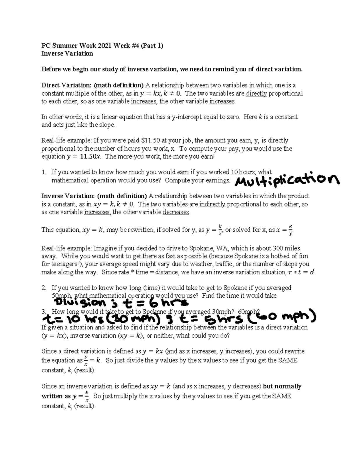 PC+Summer+Week+4 - pc summer work questions - PC Summer Work 202 1 Week ...