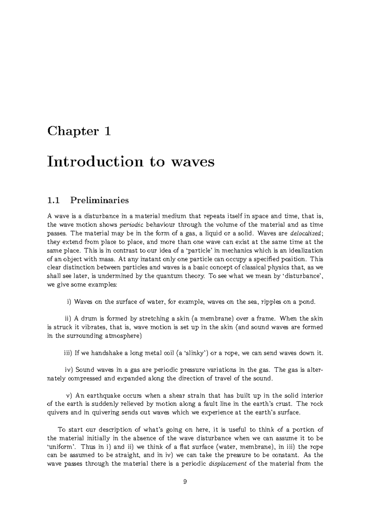 Chapter 1 - Professor Wooley - Introduction To Waves - Chapter 1 ...