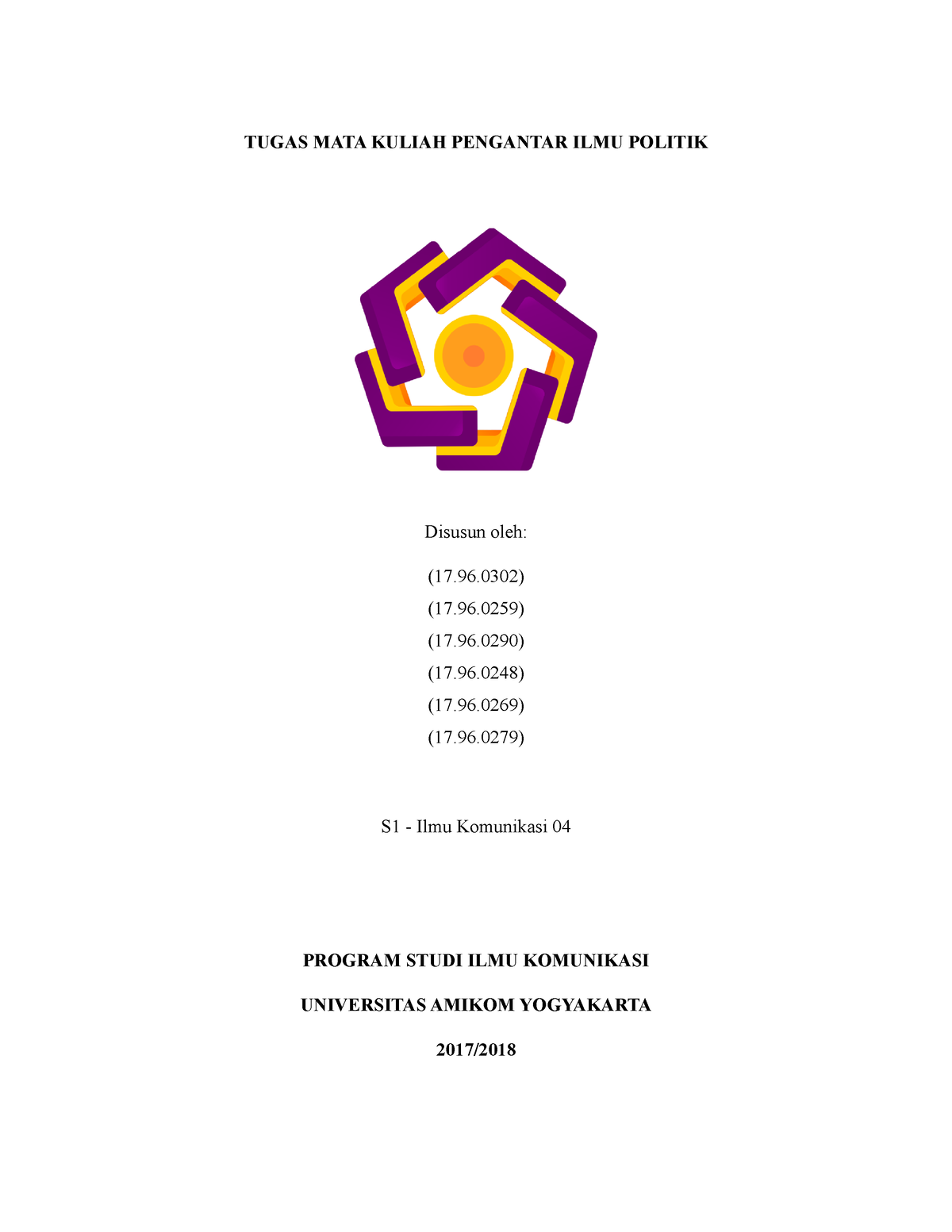 Soal Tugas Harian Kelompok Pengantar Ilmu Politik - TUGAS MATA KULIAH ...