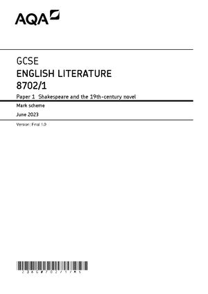 English language paper 1 Example answers - GCSE English Language Model ...