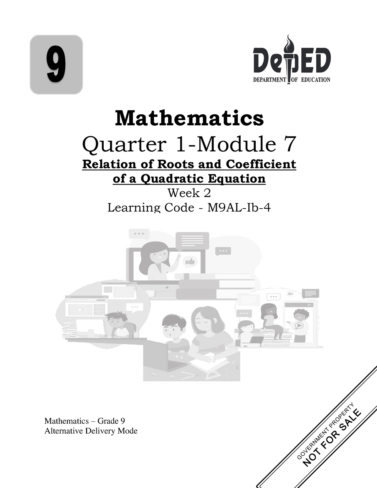 Math 9 Q1 Mod7 Math Mathematics Grade 9 Alternative Delivery Mode 