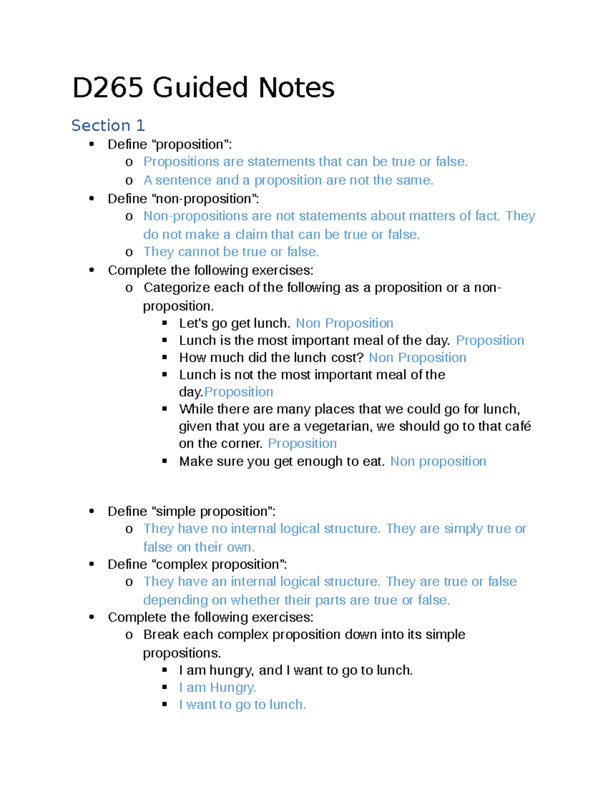 D265 Guided Notes - Lectures Study Guide - D265 Guided Notes Section 1 ...